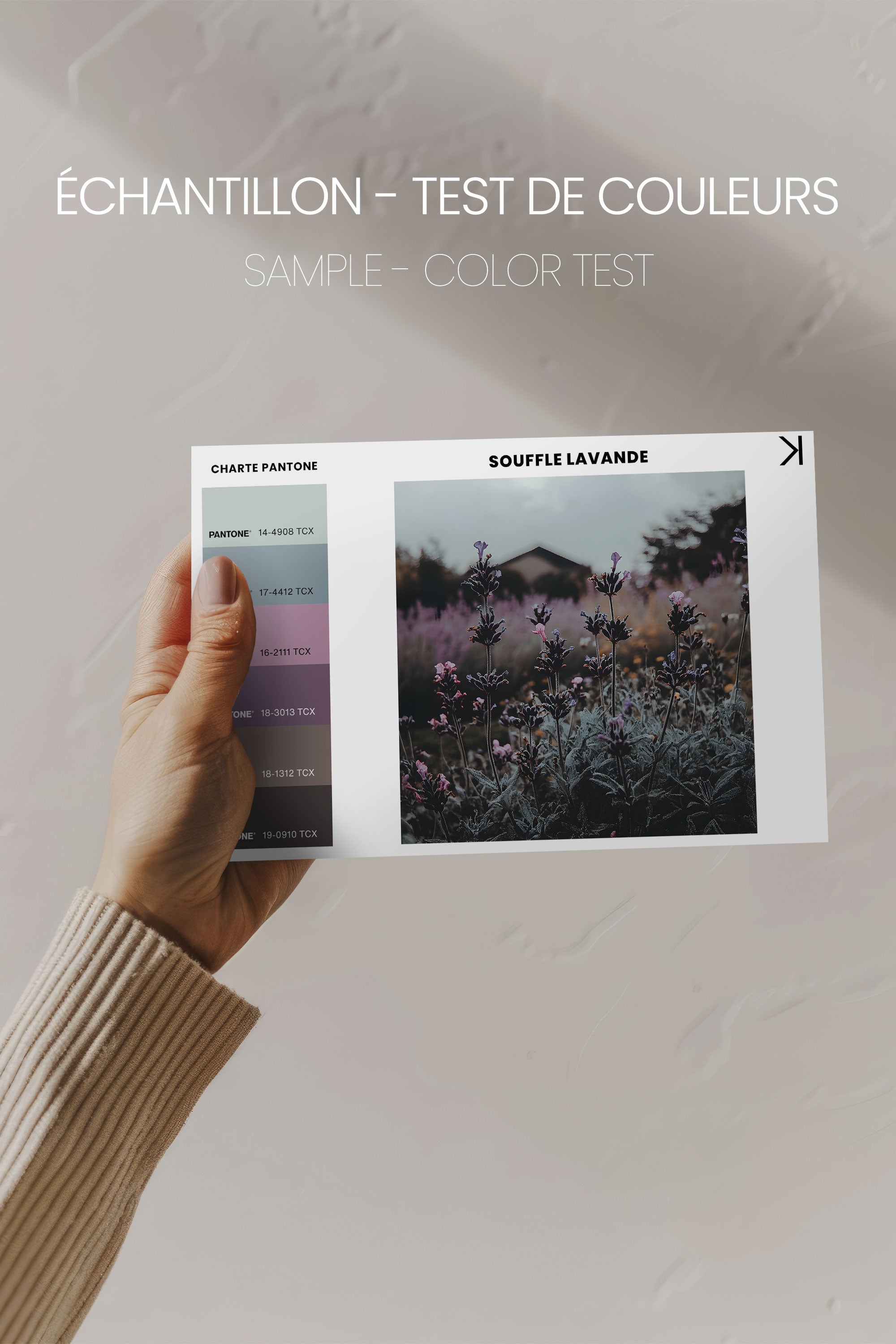 OLEKA CANVAS - SOUFFLE LAVANDE, Oeuvre sur toile étirée, encadré Naturel Clair