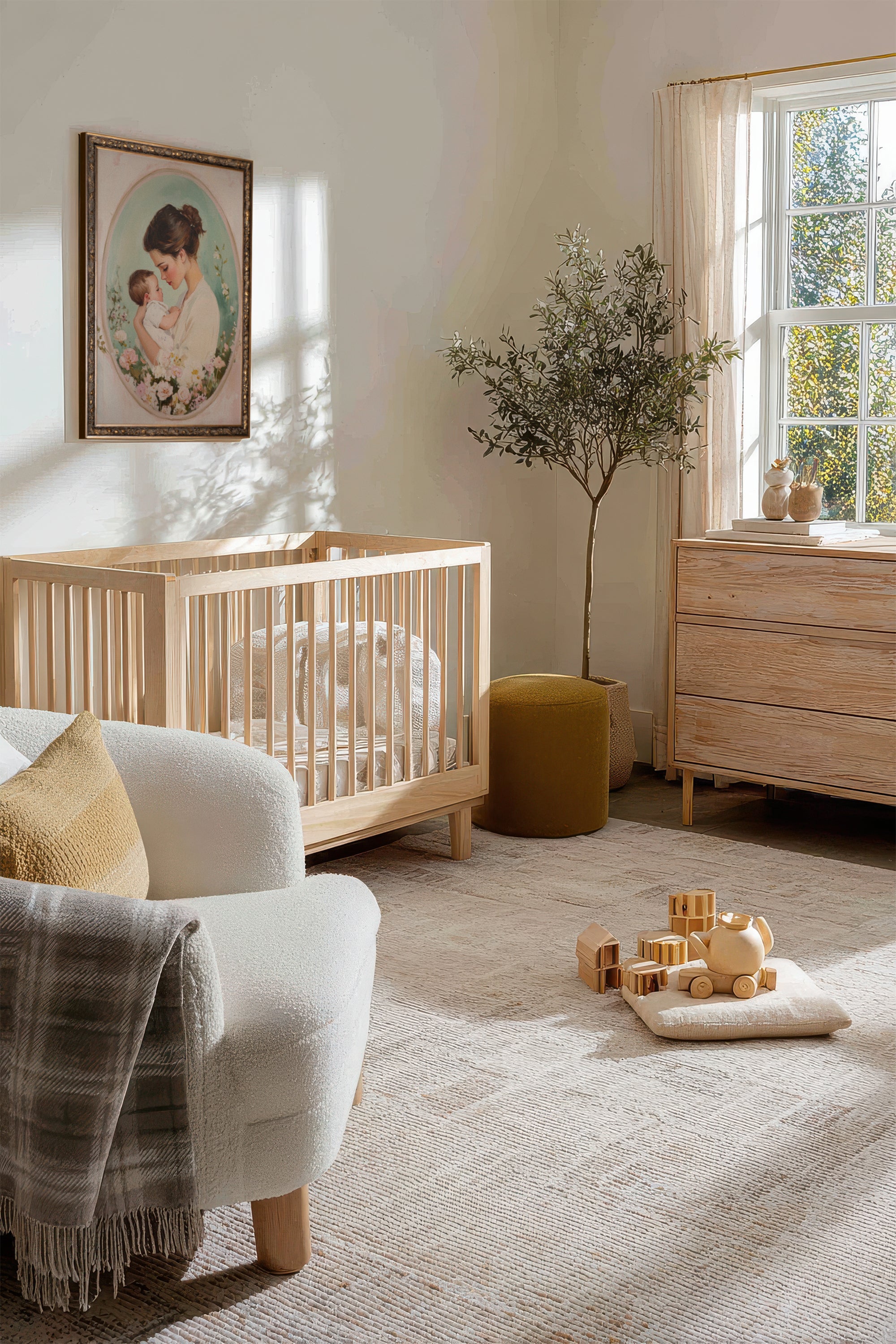 DOUX LIEN, Artwork on stretched canvas, framed Vintage Bronze