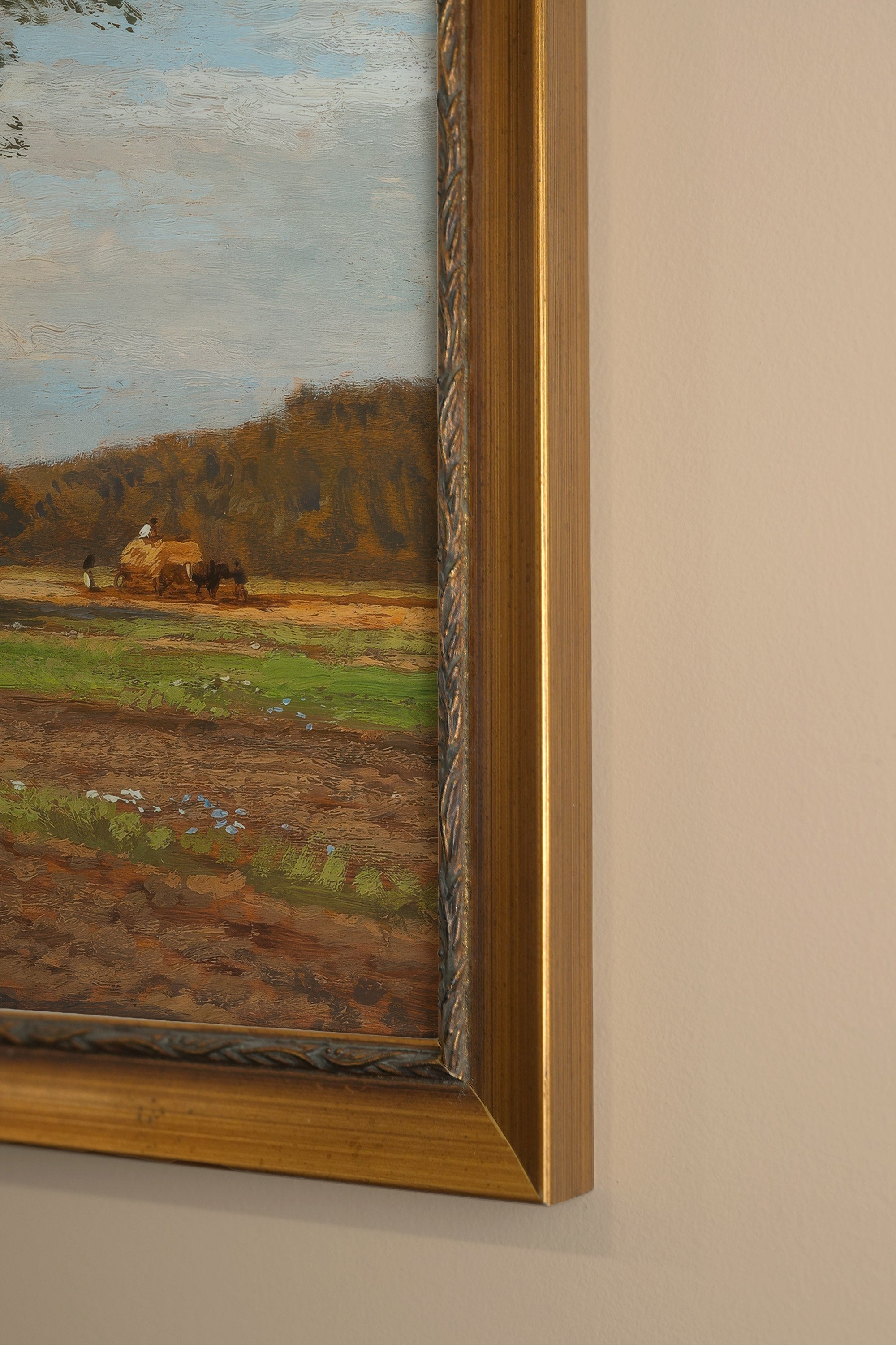 CHANTS DE LA TERRE, Oeuvre sur toile rigide, encadré Vintage Or