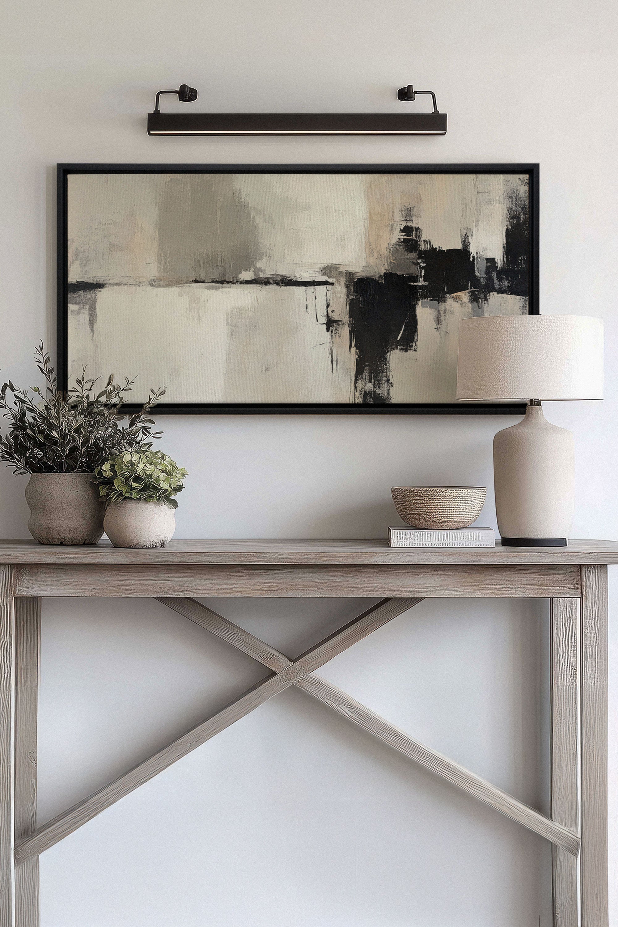 OLEKA CANVAS - MINERAL ESSENCE, Oeuvre sur toile étirée, encadré Noir