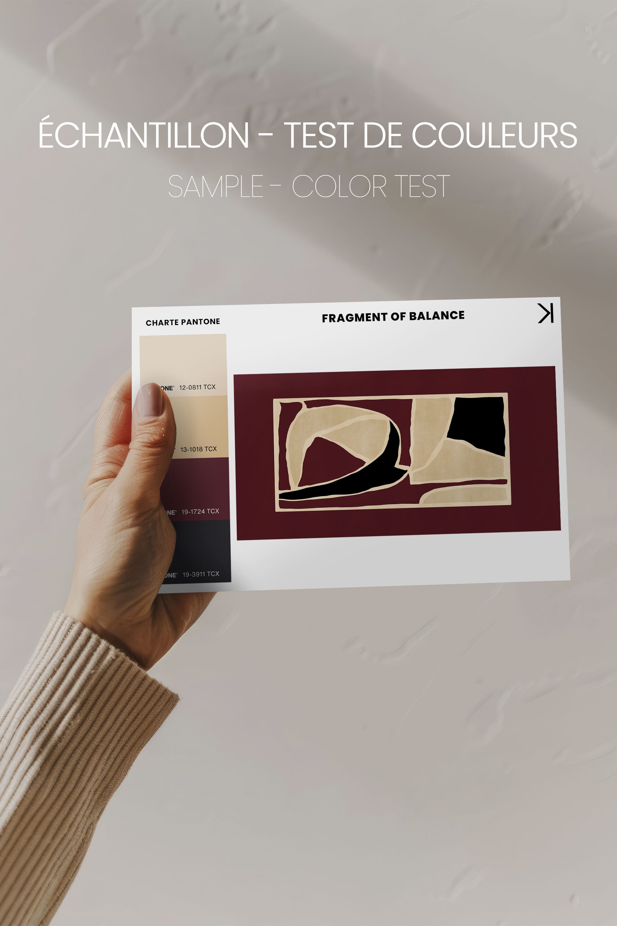 OLEKA CANVAS - FRAGMENT OF BALANCE, Oeuvre sur toile étirée, encadré Noir