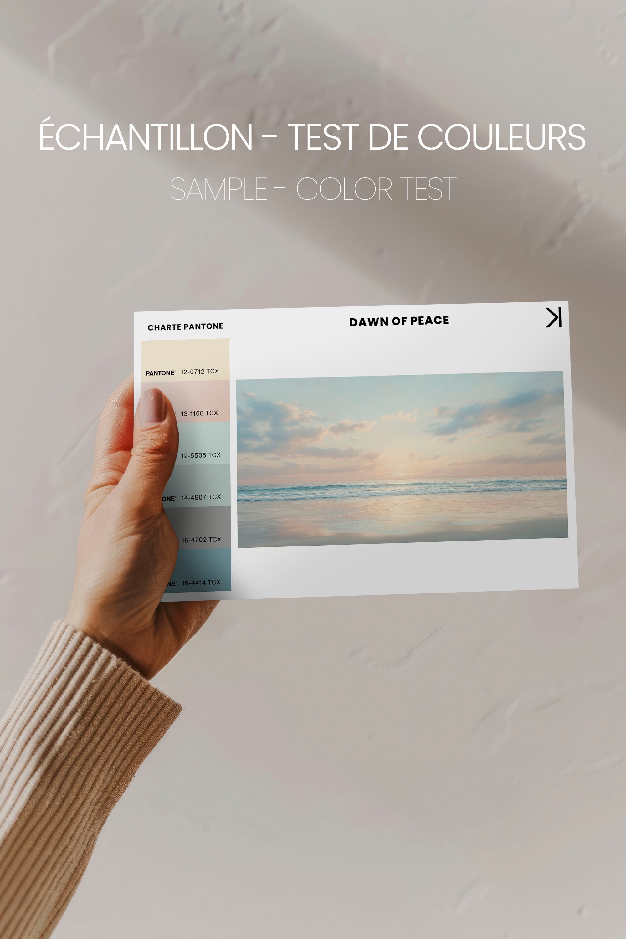 OLEKA CANVAS - DAWN OF PEACE, Oeuvre sur toile étirée, encadré Blanc