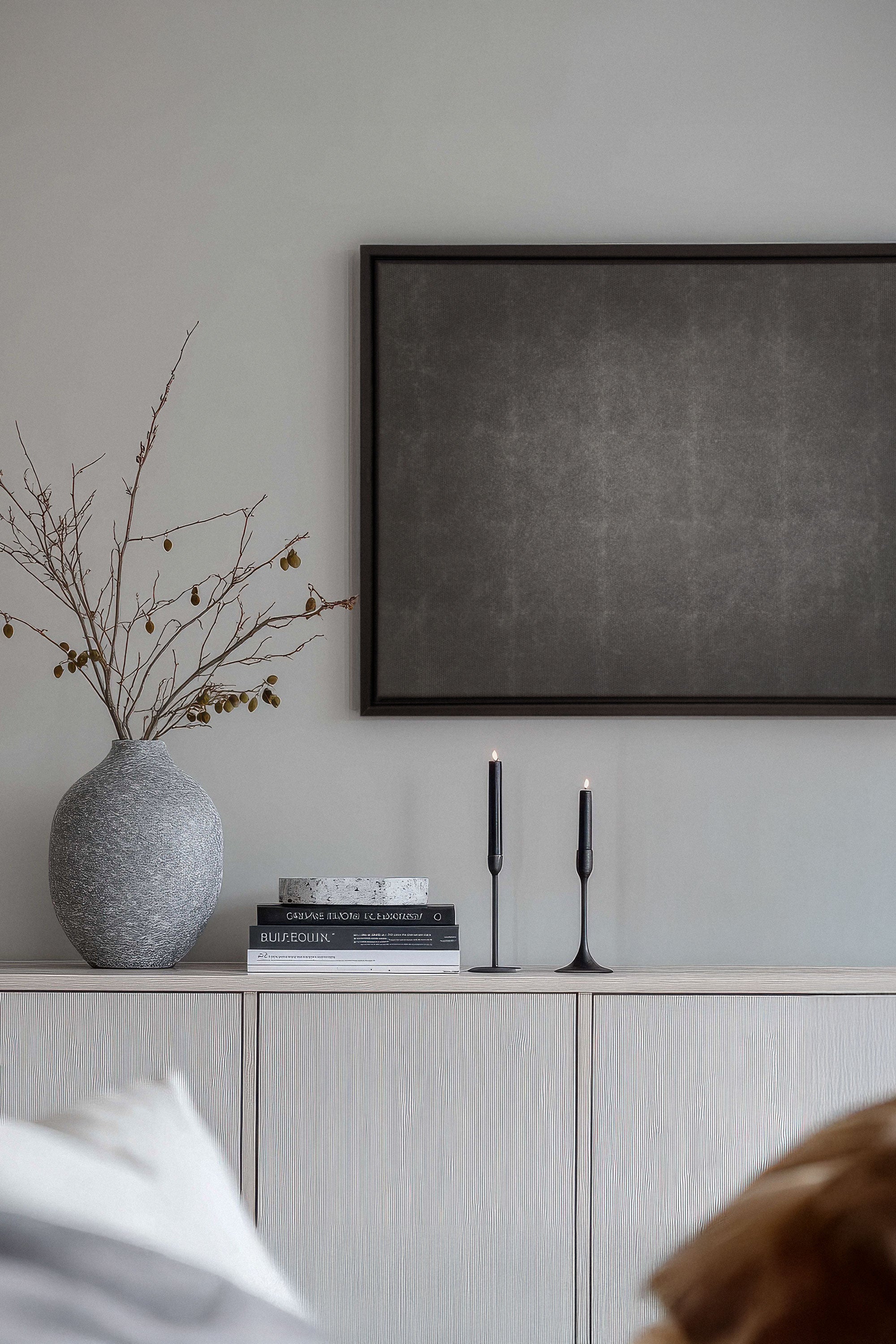 OLEKA CANVAS - DARK GLOW, Oeuvre sur toile étirée, encadré Noir