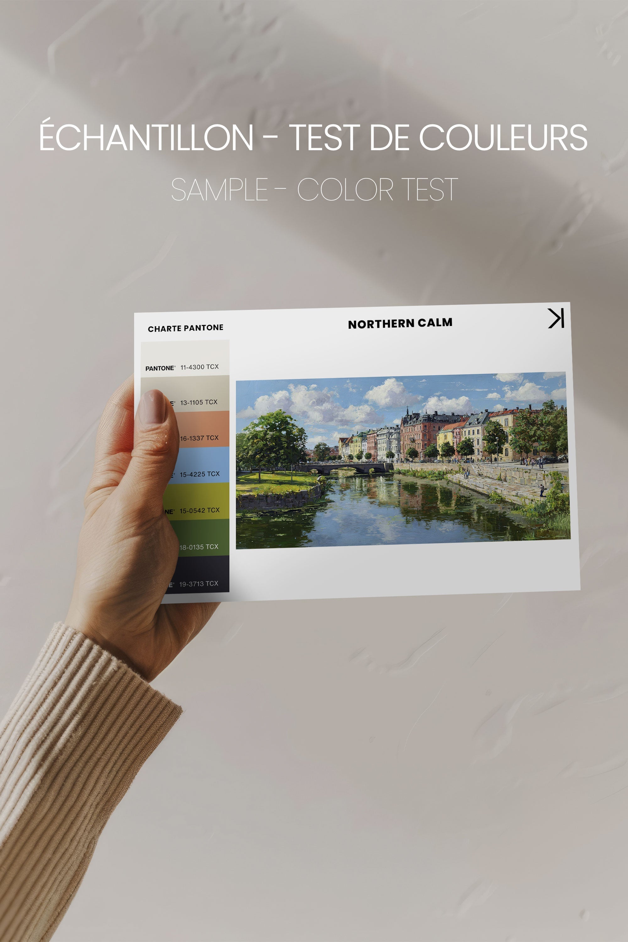 OLEKA CANVAS - NORTHERN CALM, Oeuvre sur toile étirée, encadré Noir