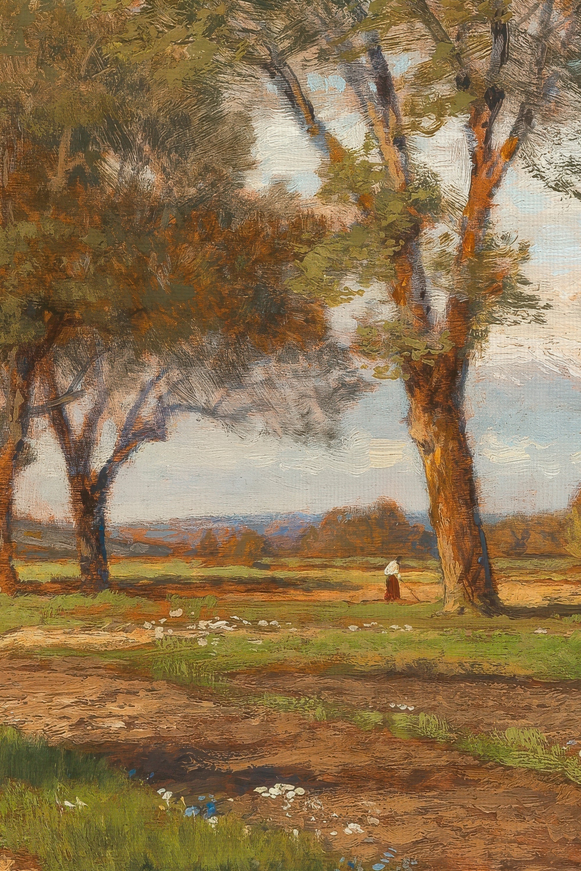 CHANTS DE LA TERRE, Oeuvre sur toile rigide, encadré Vintage Or