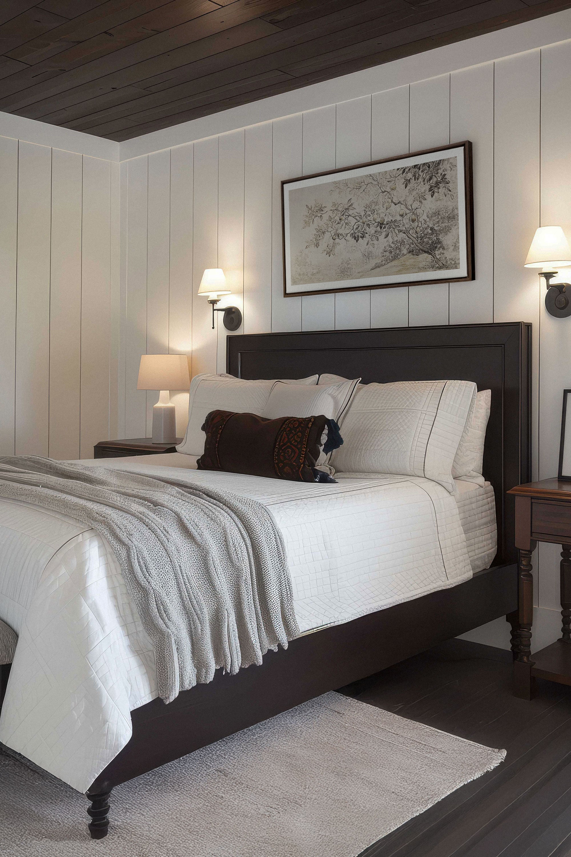 OLEKA CANVAS - GOLDEN HARVEST, Oeuvre sur toile étirée, encadré Brun Noyer