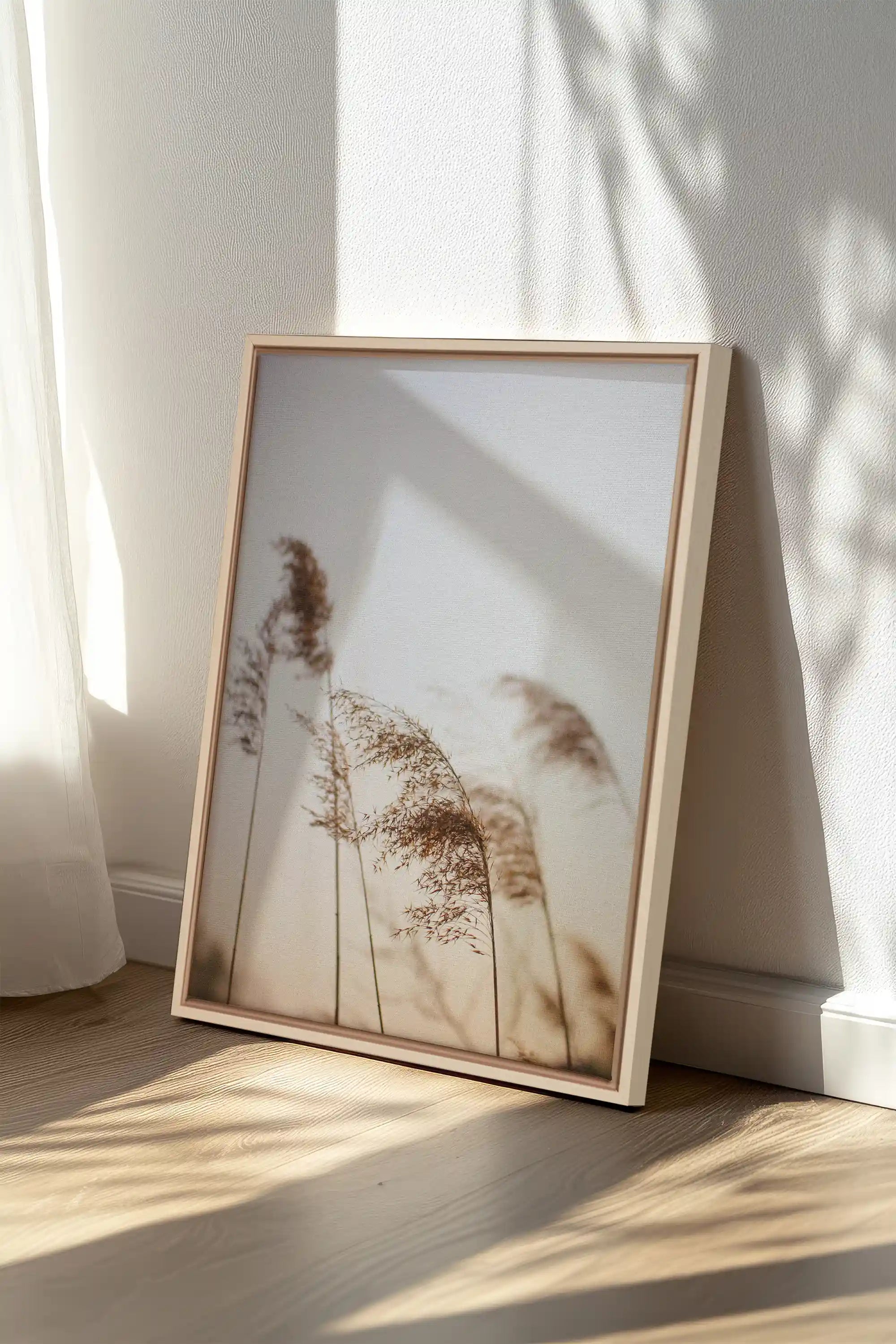 AFTERNOON, Oeuvre sur toile étirée, encadré Naturel Clair