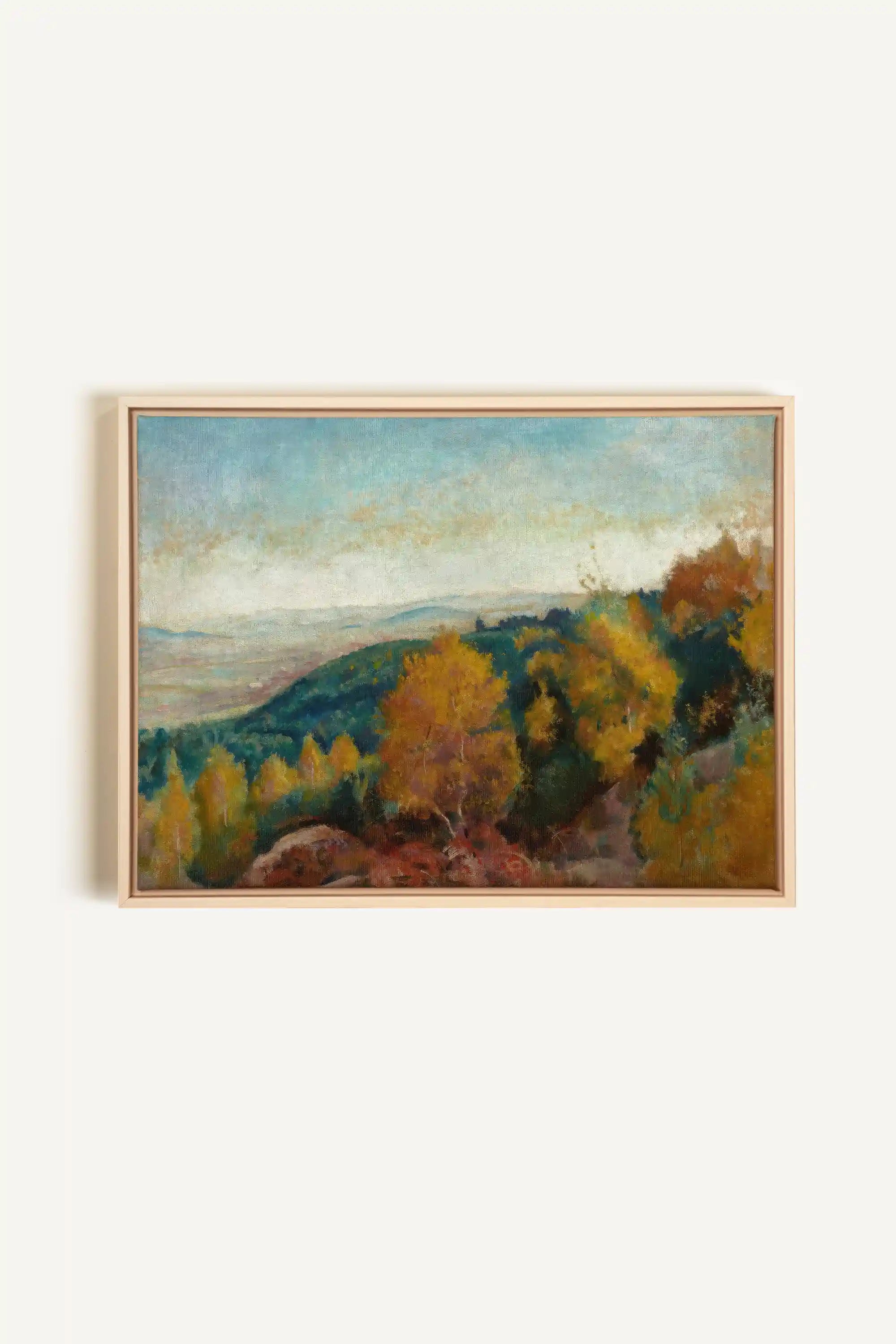 AMBER HILLS, Artwork on stretched canvas, framed Natural Light