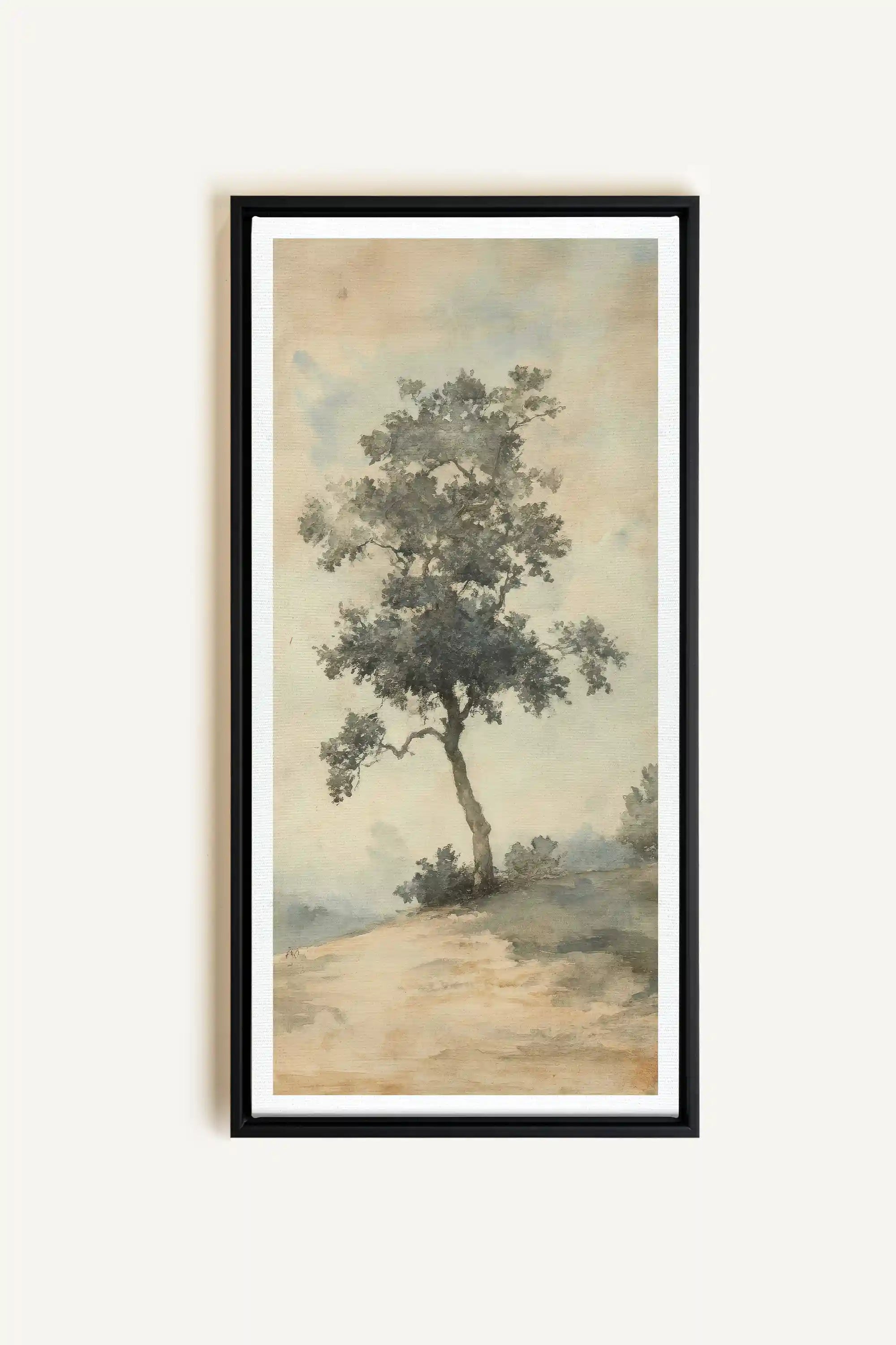 ARBRE DES SOUVENIRS, Artwork on stretched canvas, framed in black