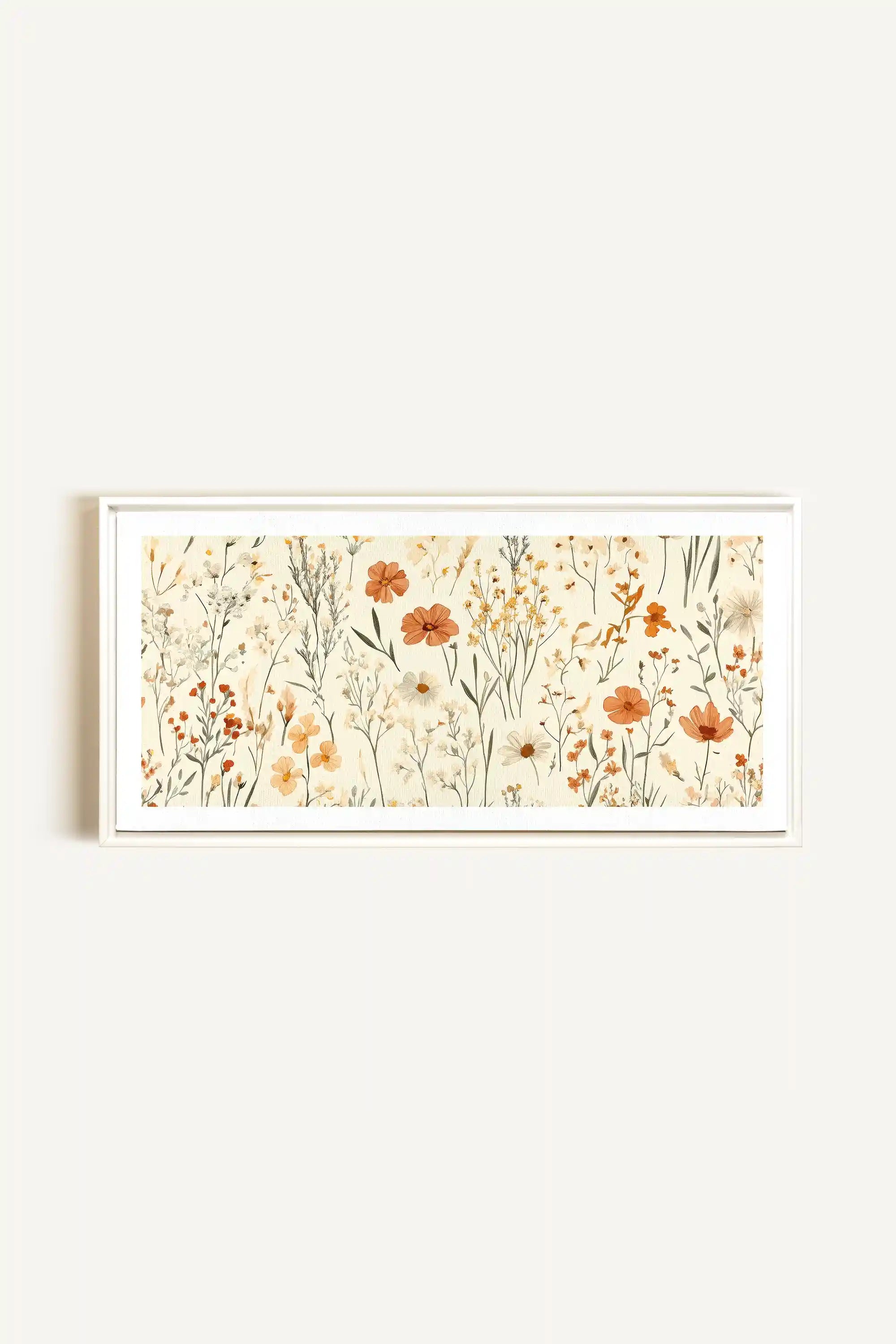 AUTUMN GARDEN, Oeuvre sur toile étirée, encadré Blanc