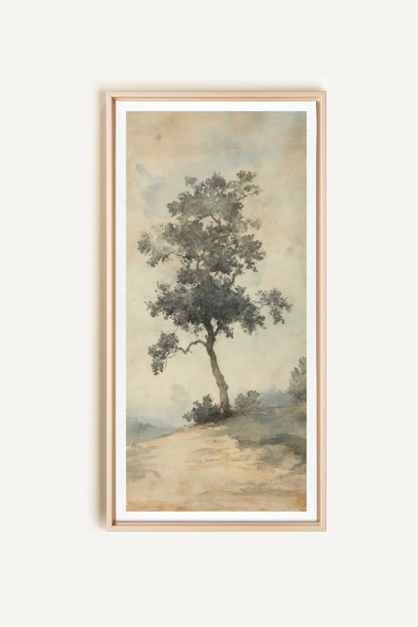 ARBRE DES SOUVENIRS, Oeuvre sur toile étirée, encadré Naturel Clair
