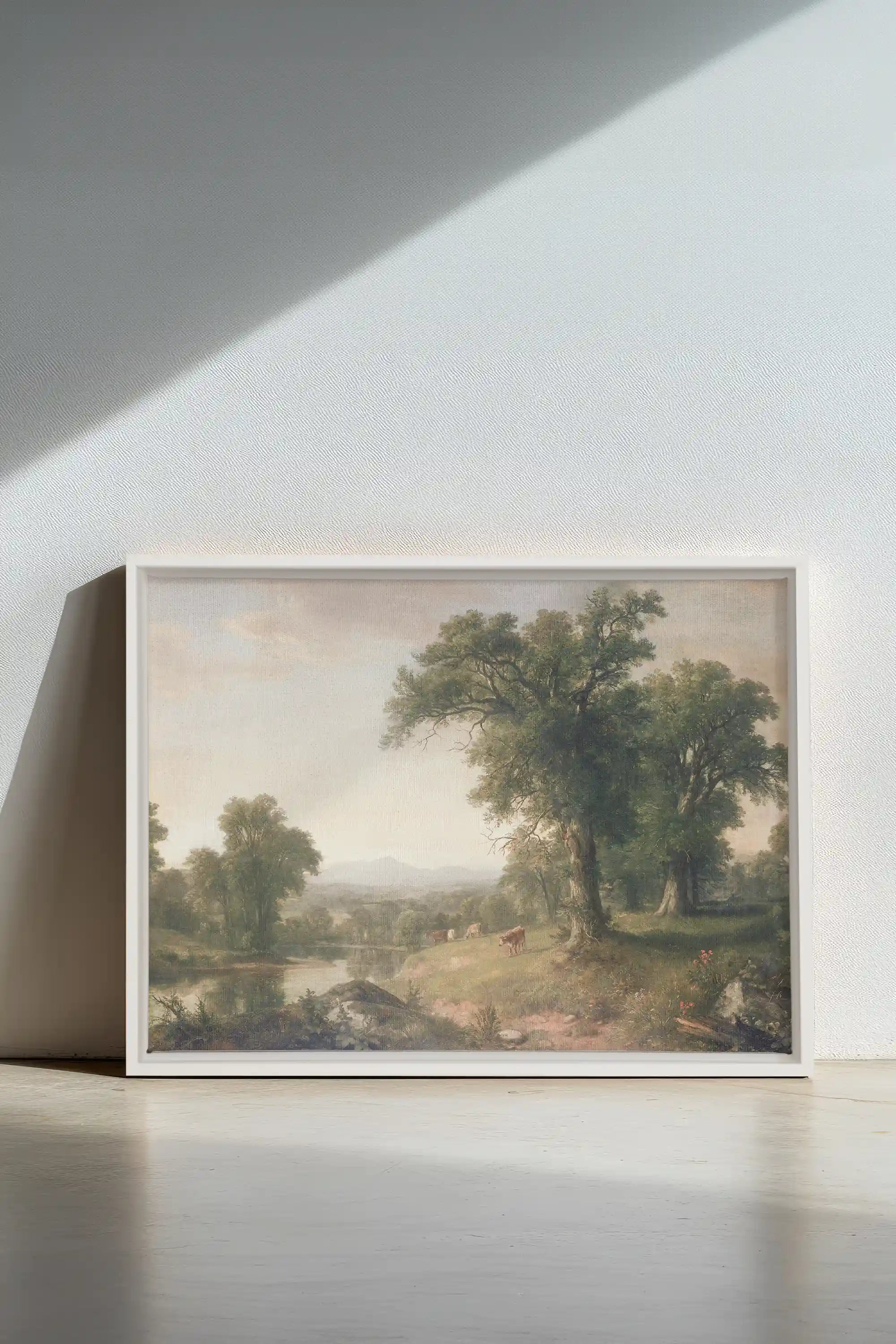 BREATHER, Artwork on stretched canvas, framed in white