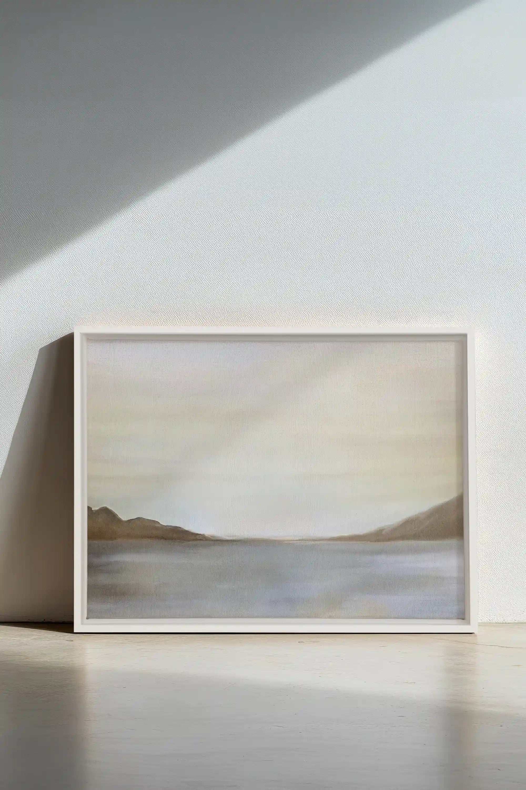 BRISE, Oeuvre sur toile étirée, encadré Blanc