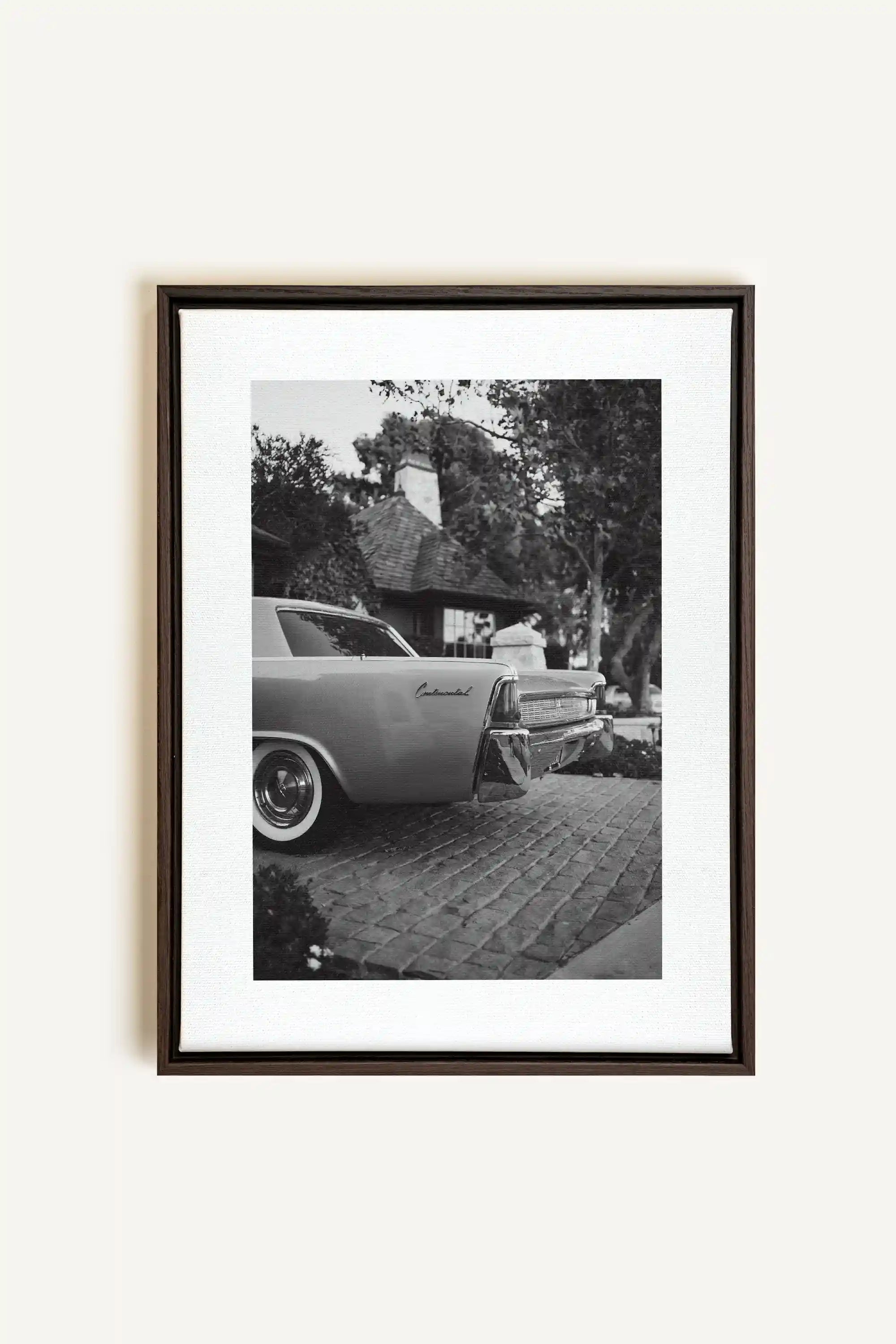 CONTINENTAL CHARM, Artwork on stretched canvas, framed in Walnut Brown