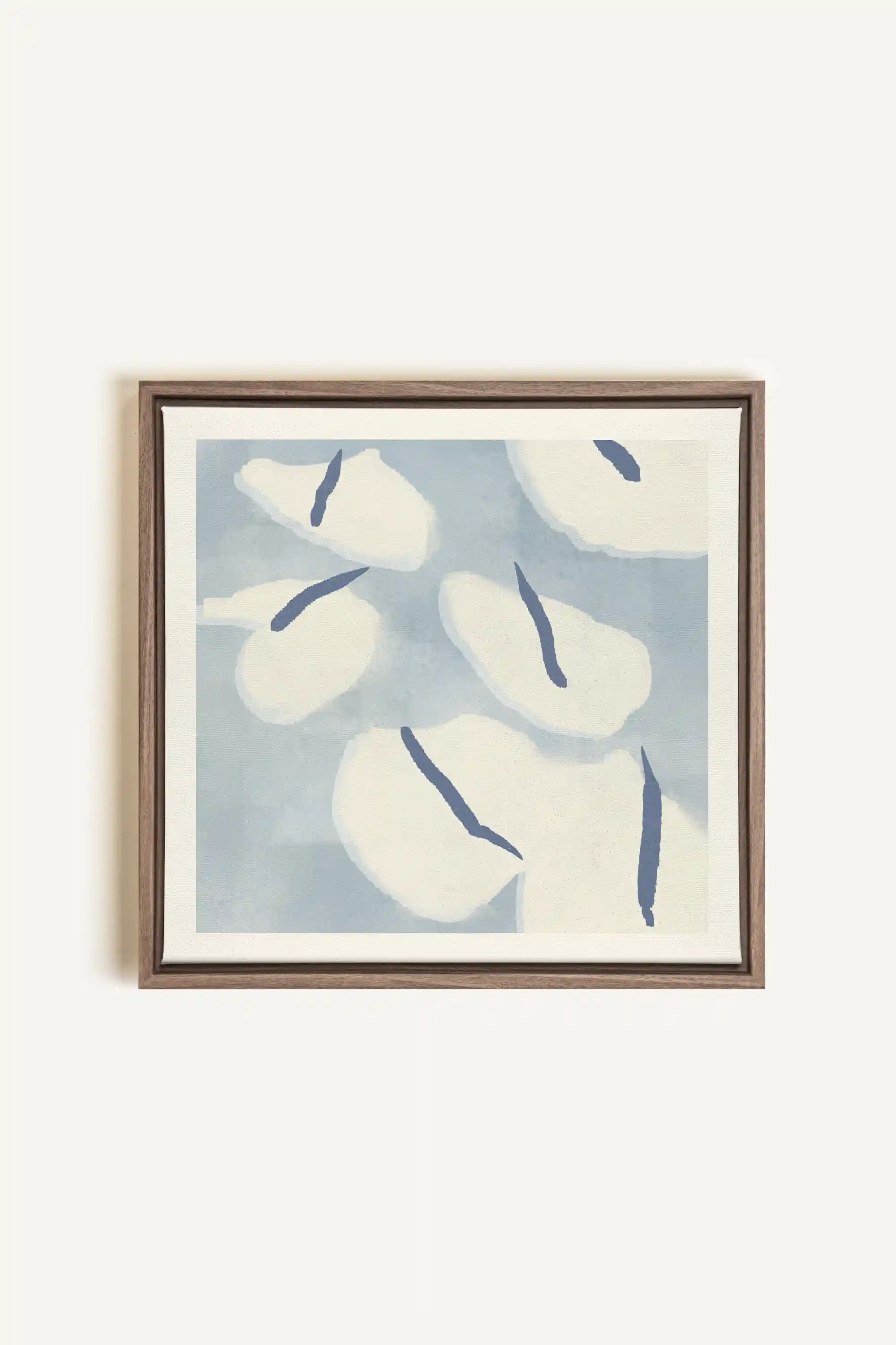 COTON MARINE, Oeuvre sur toile étirée, encadré Brun Chêne