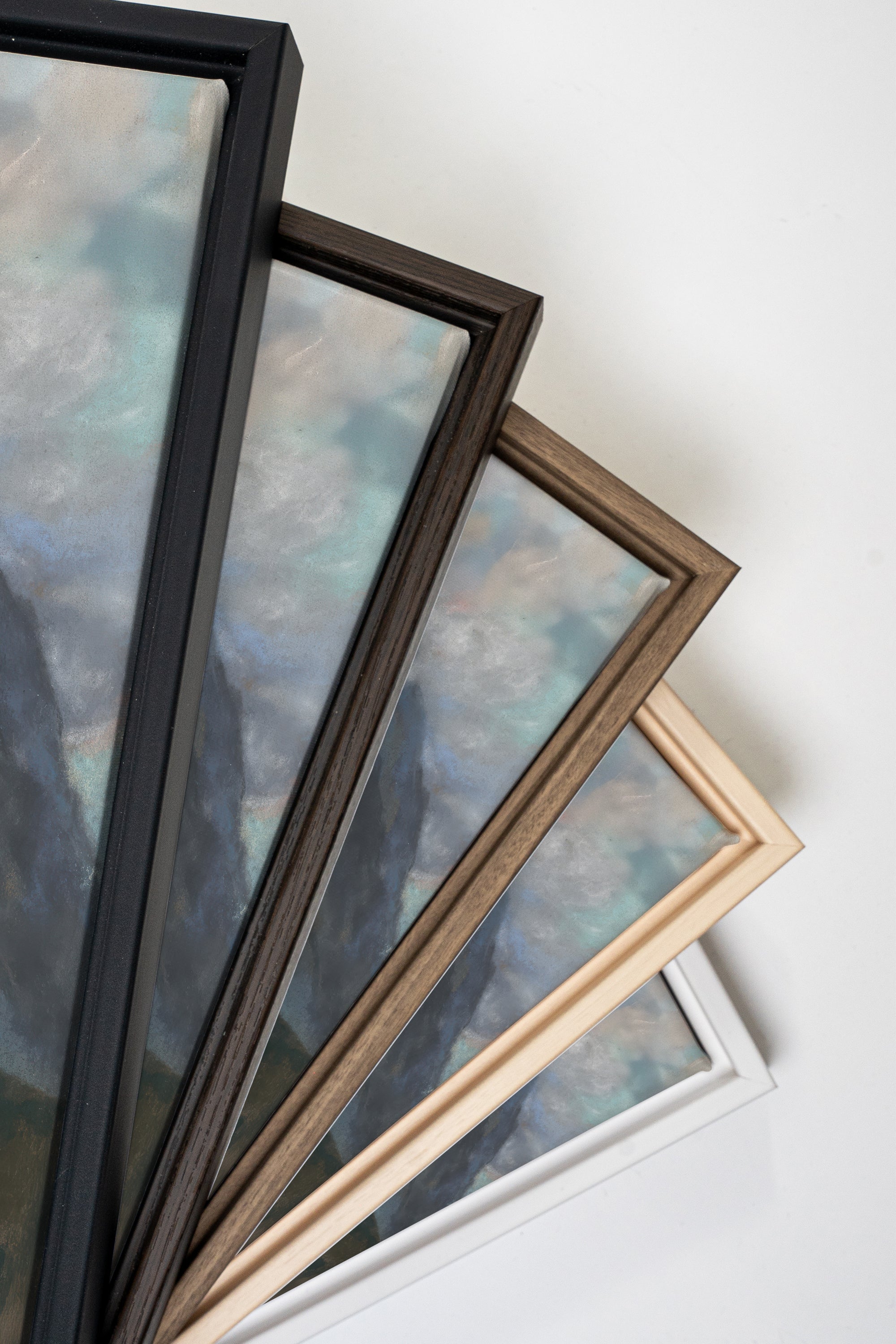 CLOUDED SPIRIT, Artwork on stretched canvas, framed in white