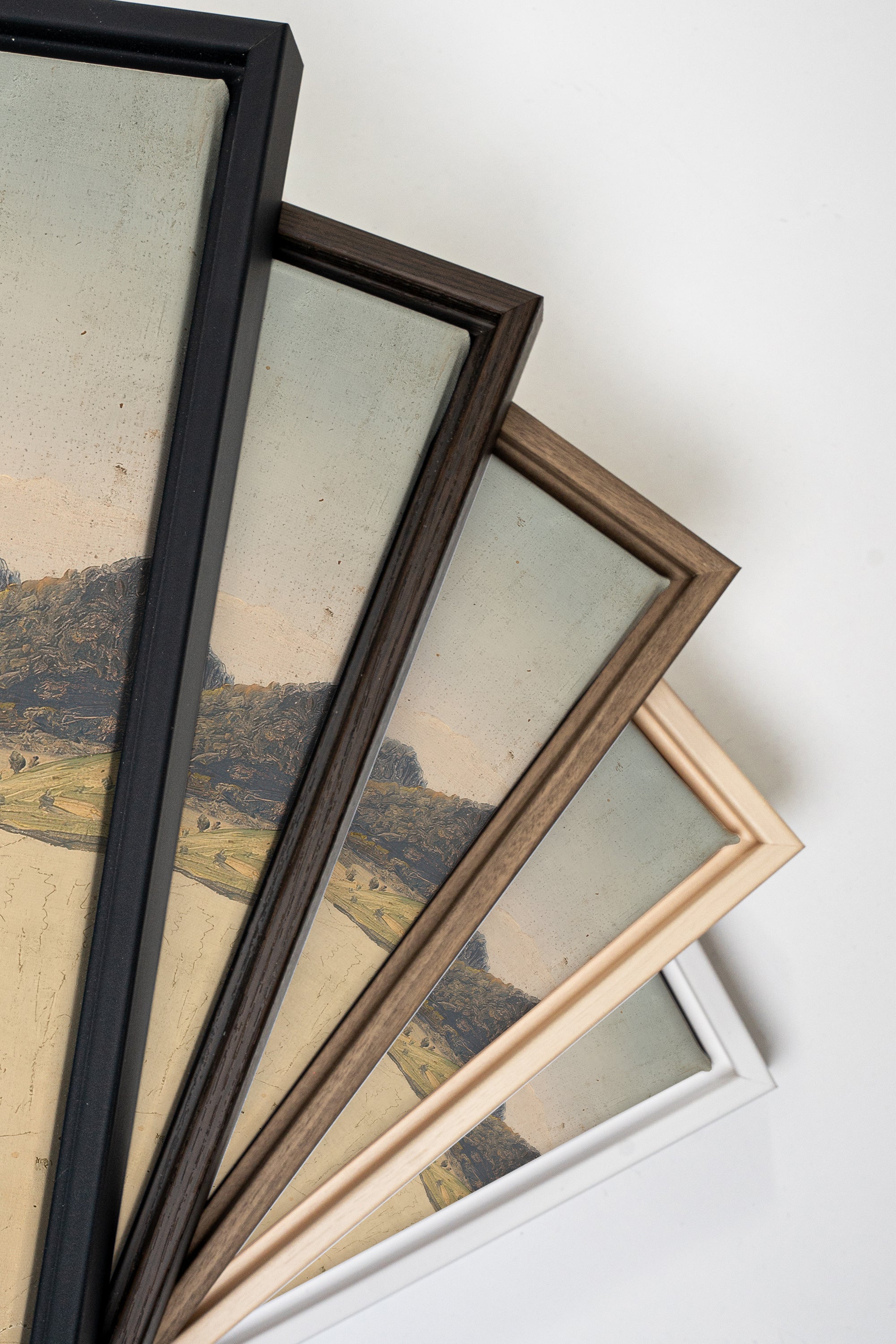 EMERGING VALLEY, Artwork on stretched canvas, framed in white