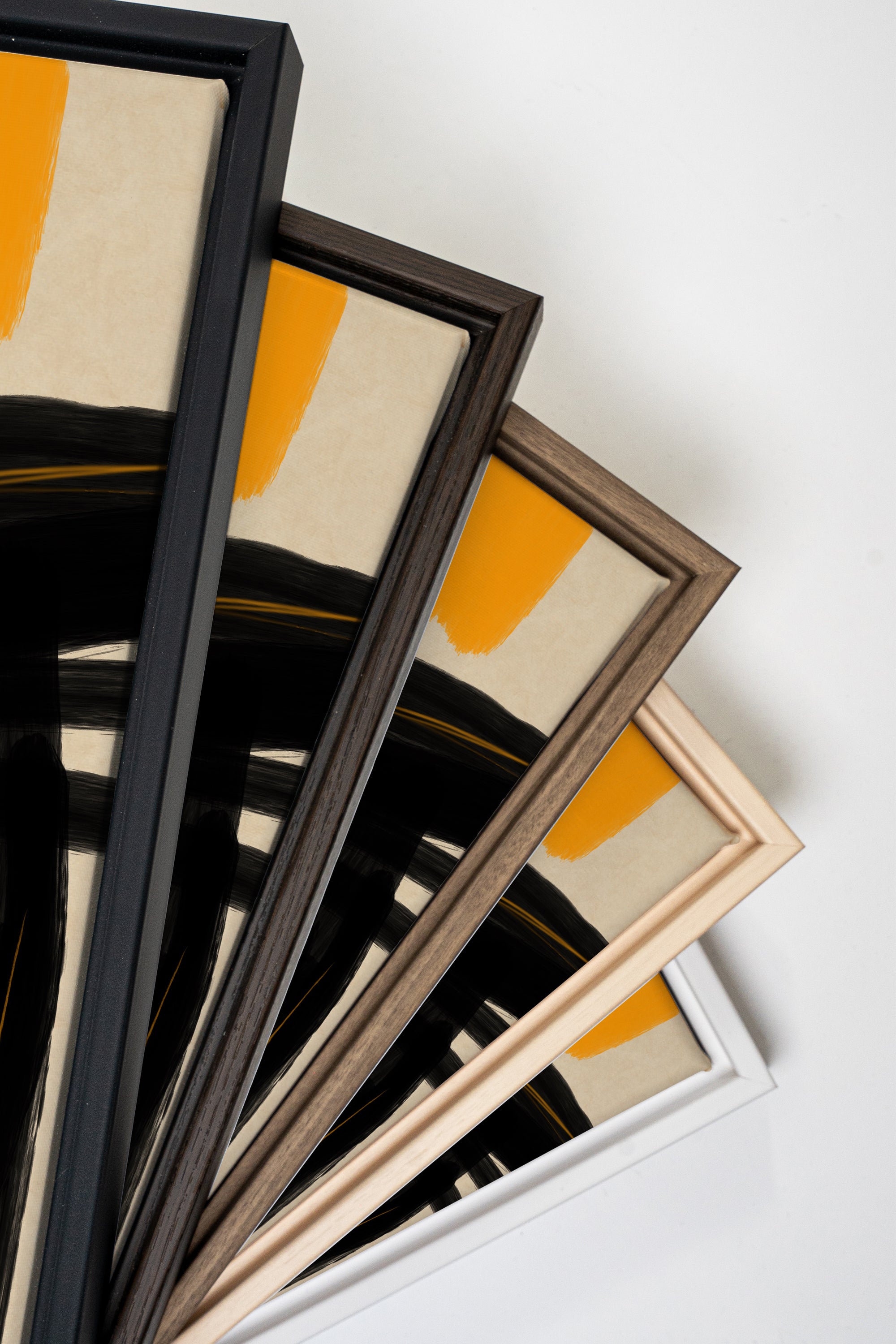 SOLAR MOTION, Artwork on stretched canvas, framed in Walnut Brown