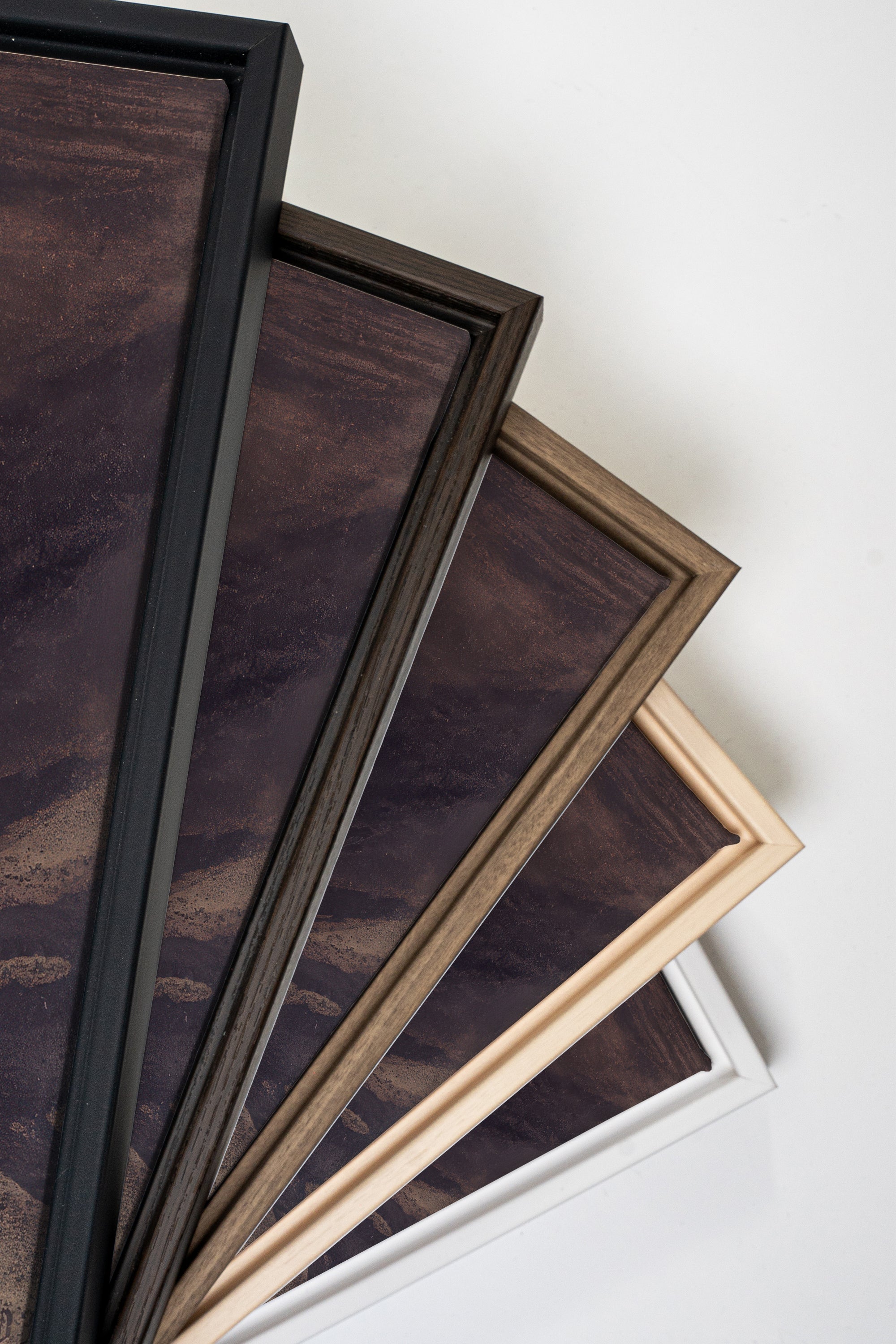 OBSIDIAN PATH, Artwork on stretched canvas, framed in Walnut Brown