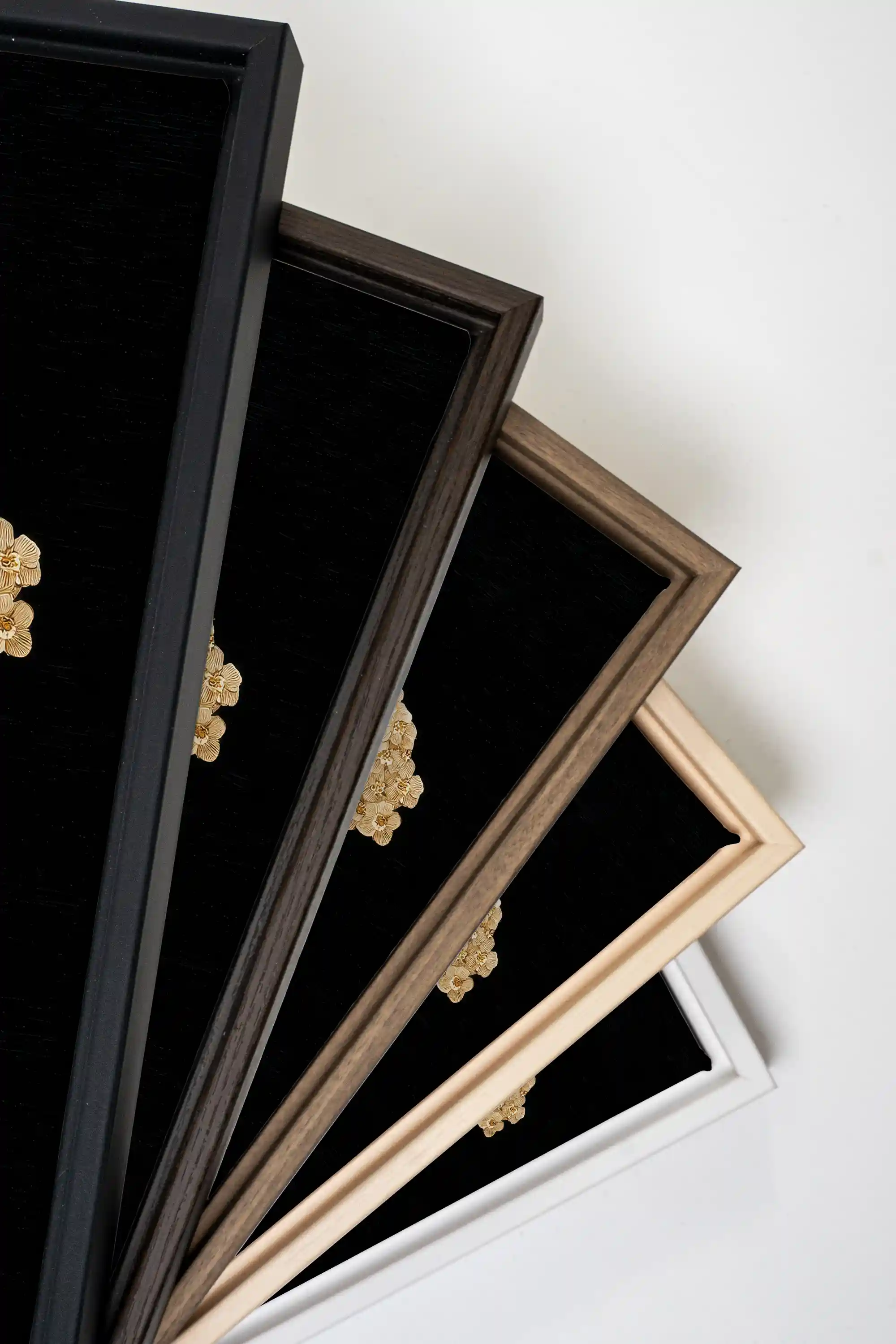 DUO SATINS DES CHAMPS, 2 Works on stretched canvas, framed Black