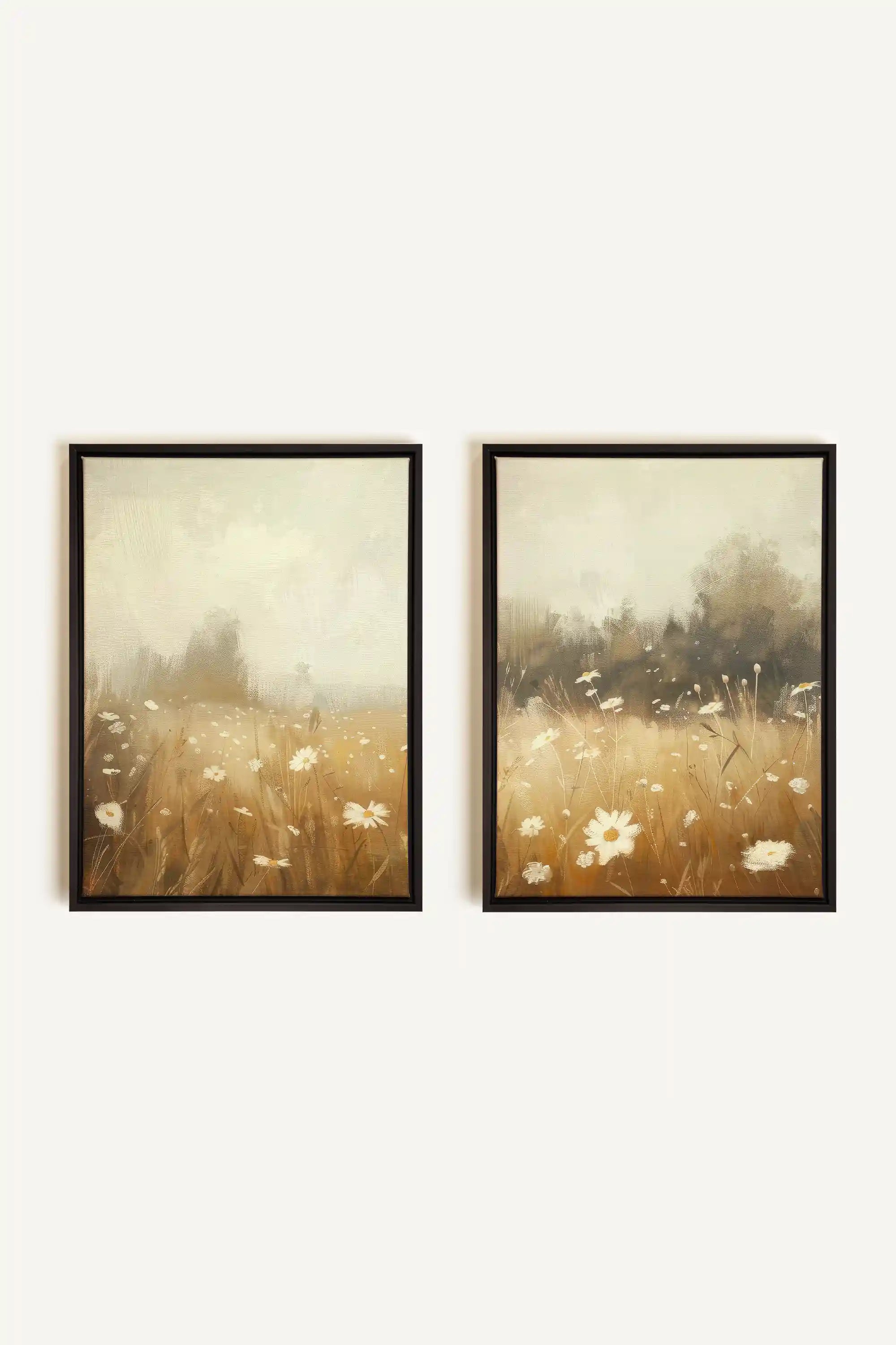 COMBINAISON DAISY BREEZE, 2 Works on stretched canvas, black framed