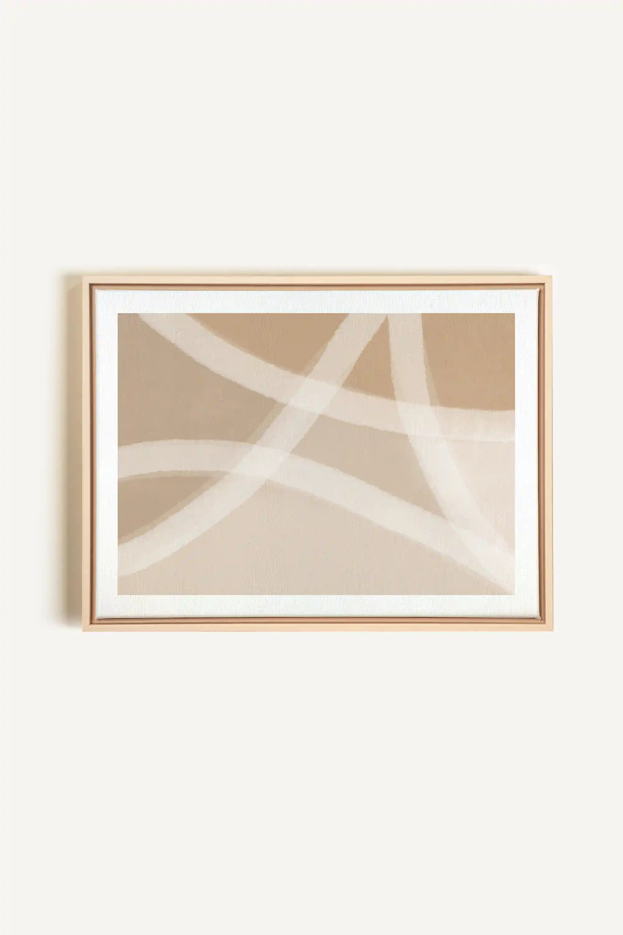 DOUCEUR DE LIN, Oeuvre sur toile étirée, encadré Naturel Clair