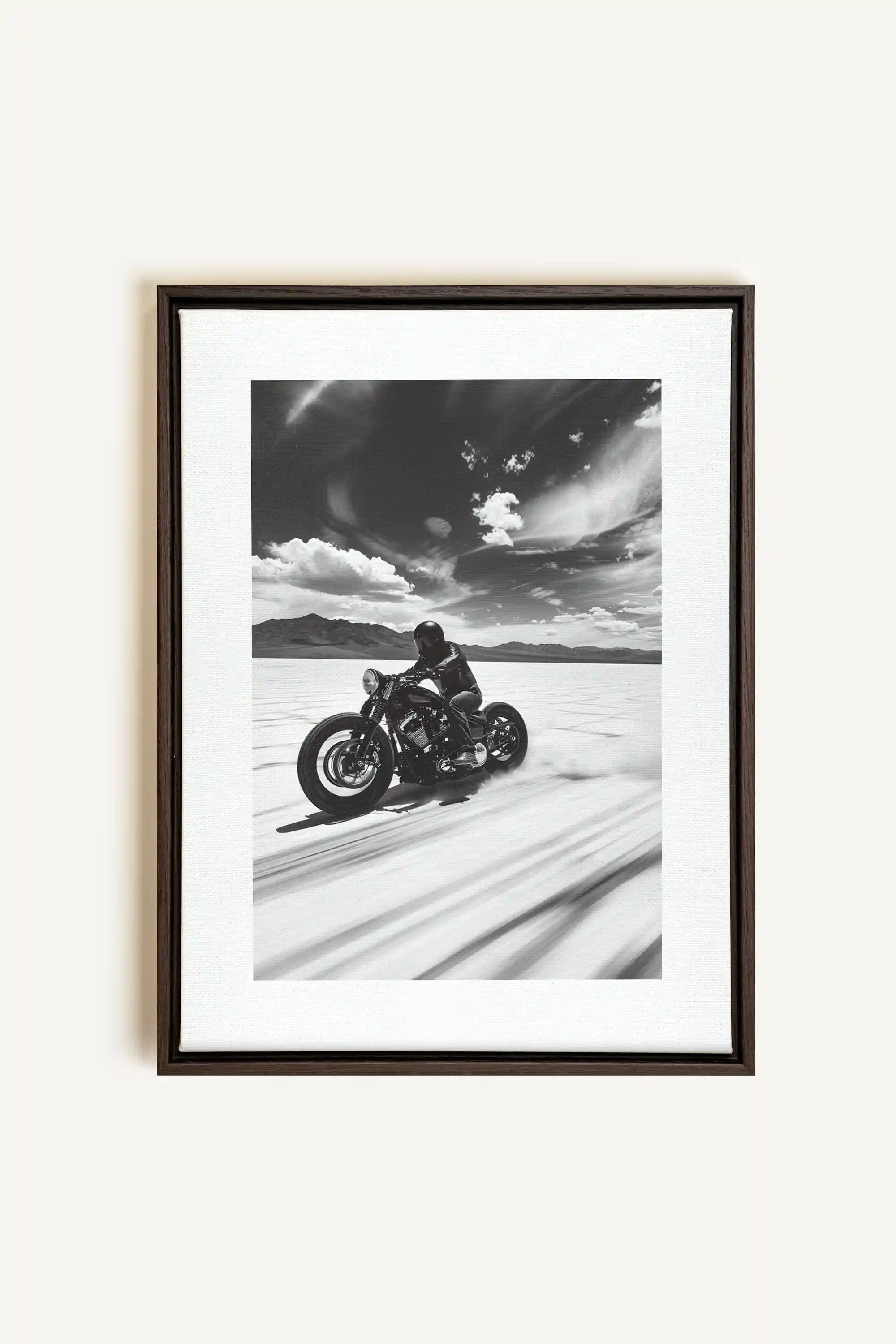 DUNE DANCER, Oeuvre sur toile étirée, encadré Brun Noyer