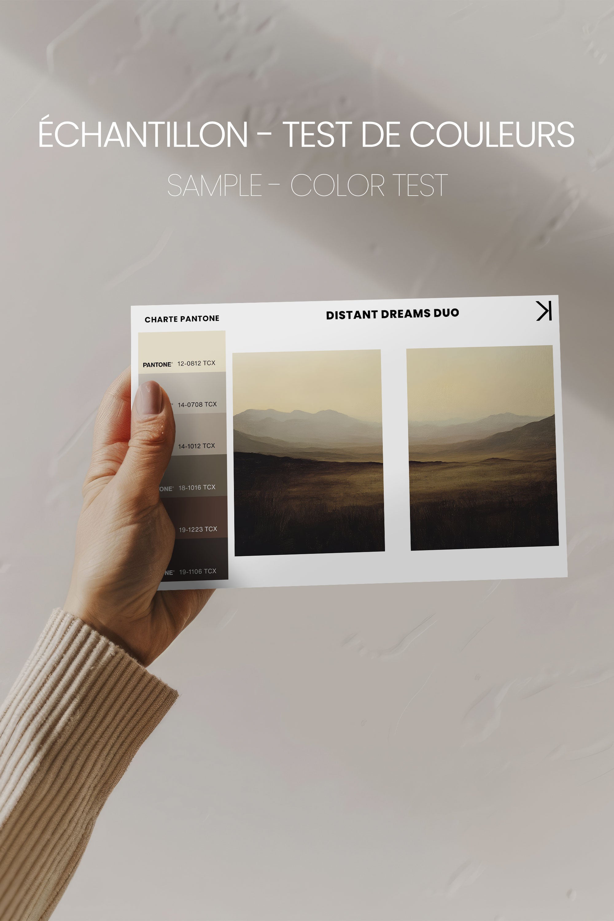 OLEKA CANVAS - DISTANT DREAMS DUO, 2 Oeuvres sur toile étirée, encadré Noir