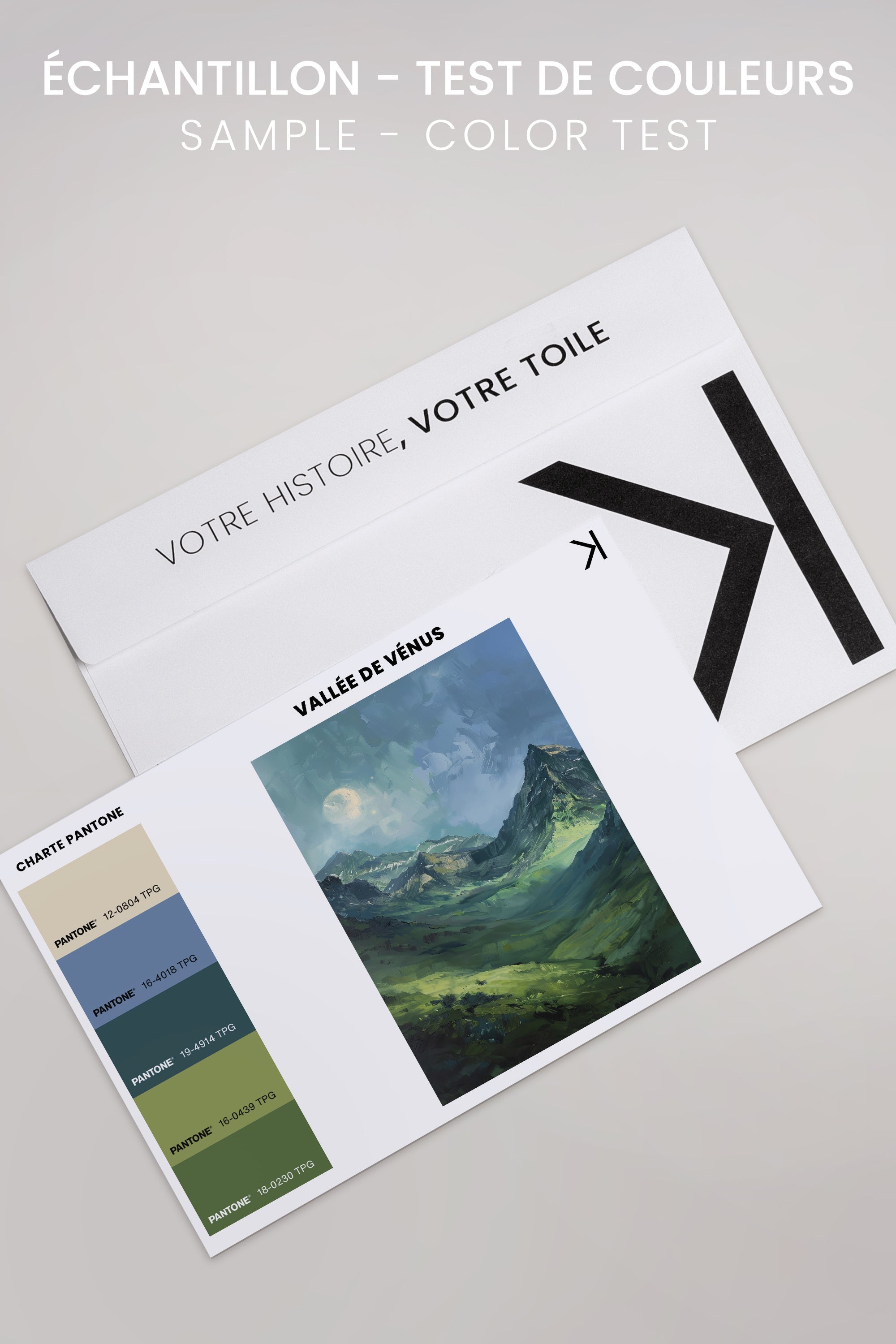 OLEKA CANVAS - VALLÉE DE VÉNUS, Oeuvre sur toile étirée, encadré Brun Noyer