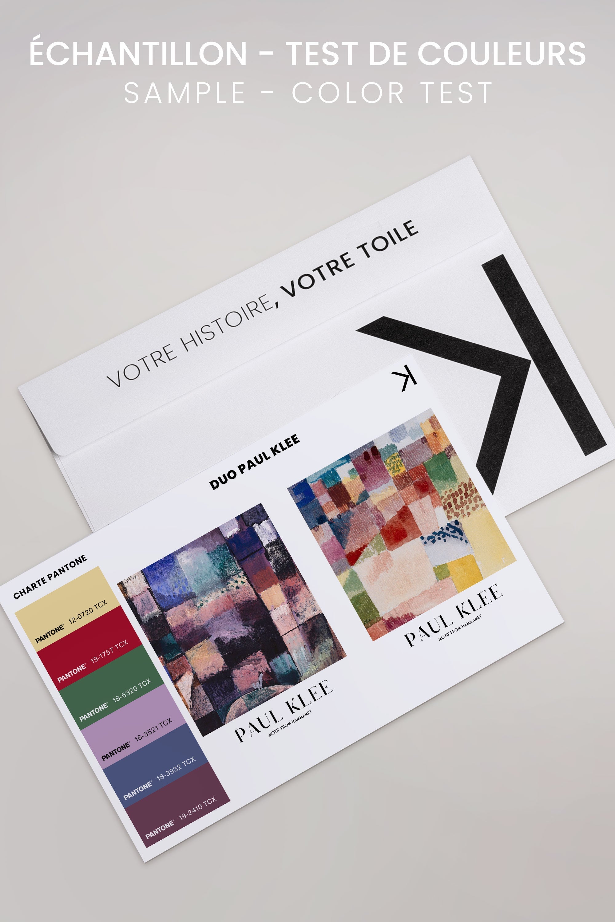 OLEKA CANVAS - DUO PAUL KLEE, 2 Oeuvres sur toile étirée, encadré Brun Chêne