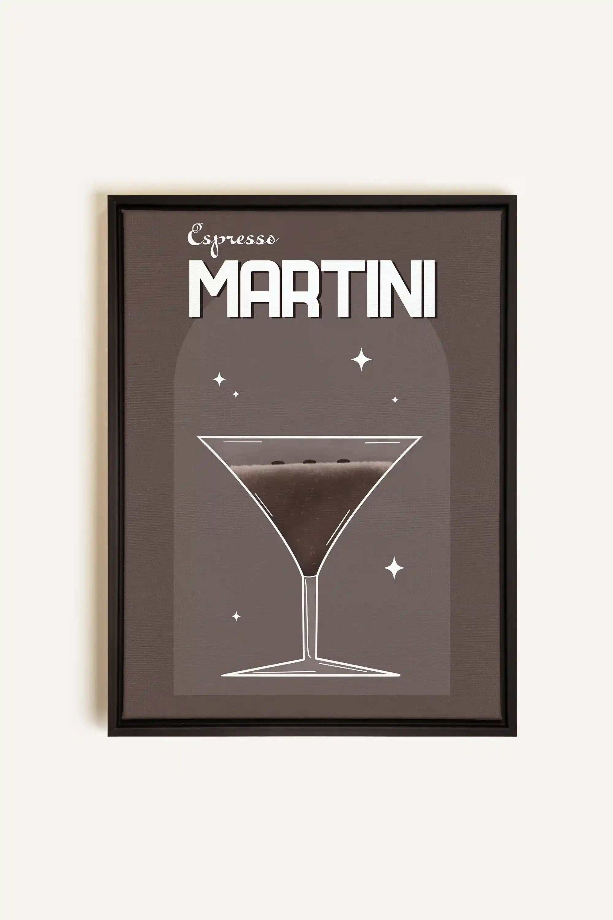 ESPRESSO MARTINI, Oeuvre sur toile étirée, encadré Noir