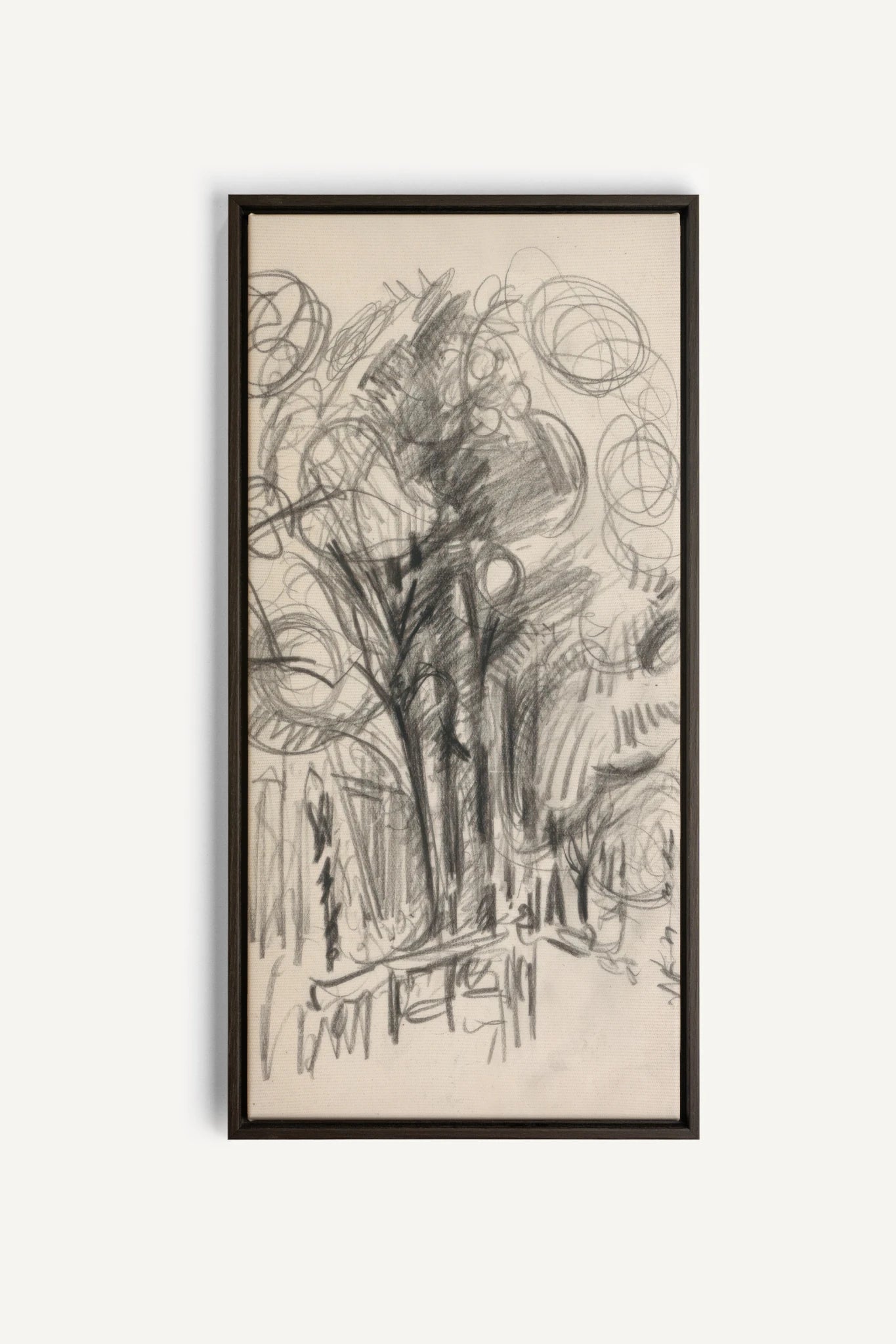 LIGNES DU VENT, Oeuvre sur toile étirée, encadré Brun Noyer