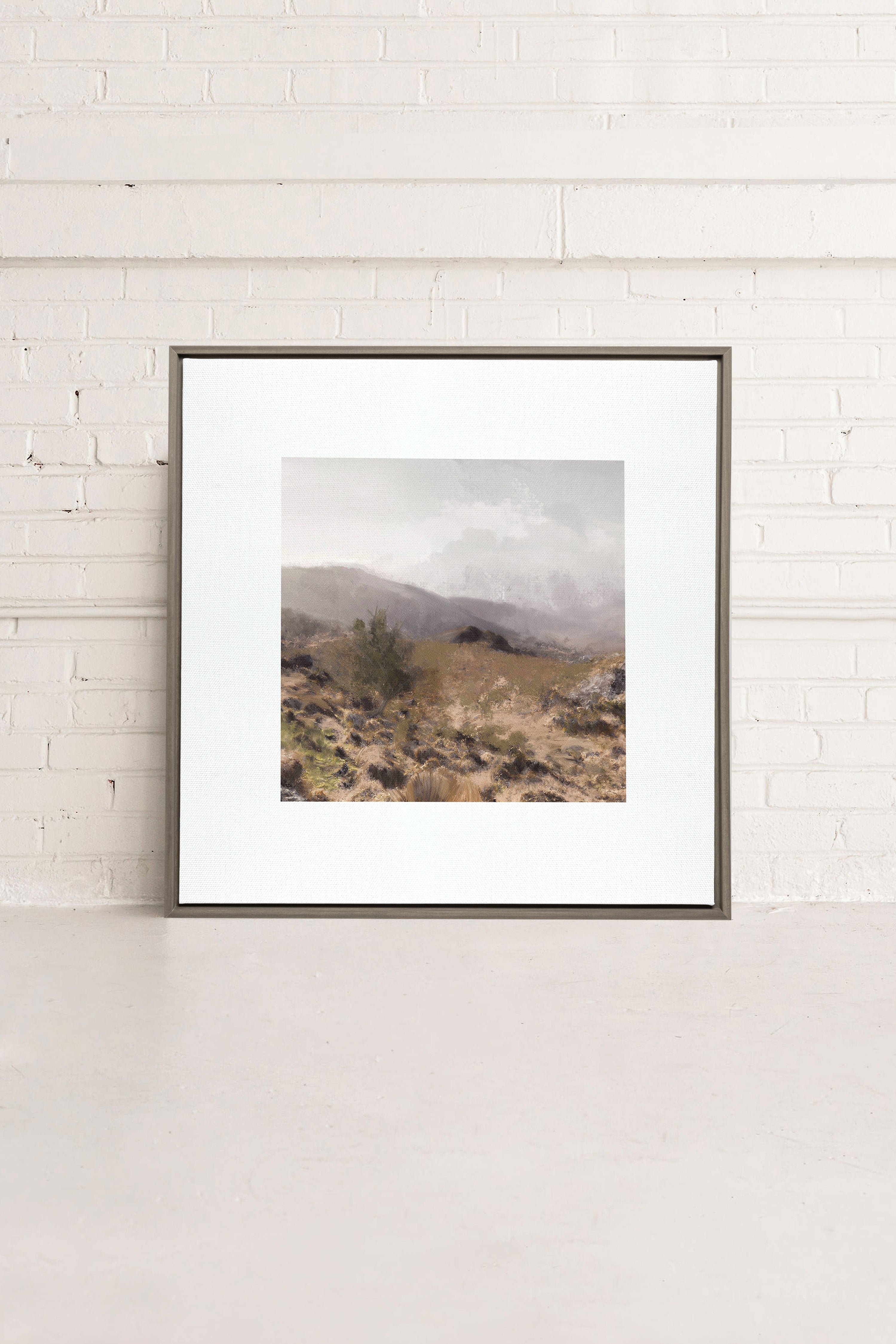 IRISH WILDERNESS, Artwork on stretched canvas, framed in Brown Oak