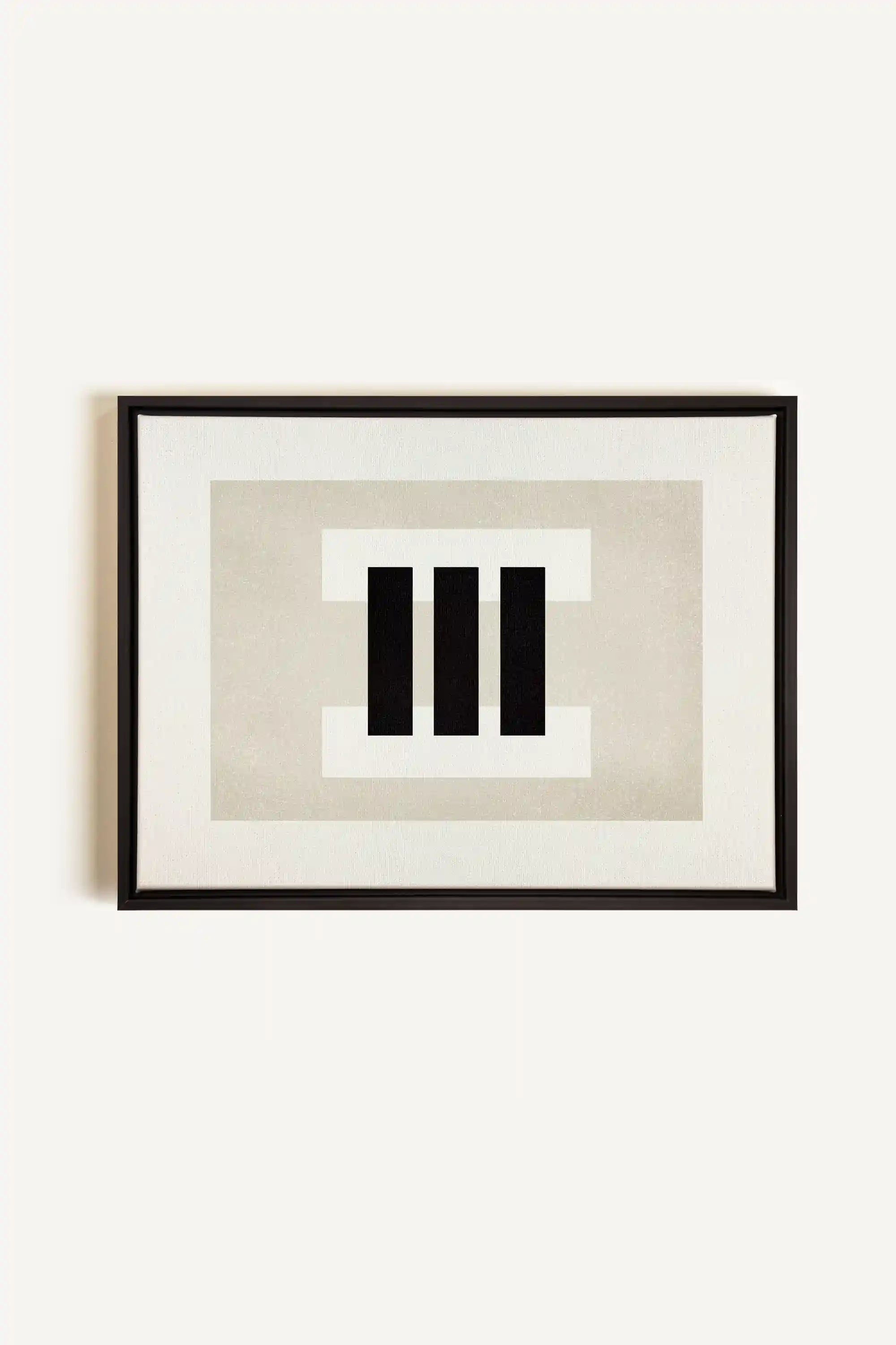 LINEWORK, Oeuvre sur toile étirée, encadré Noir