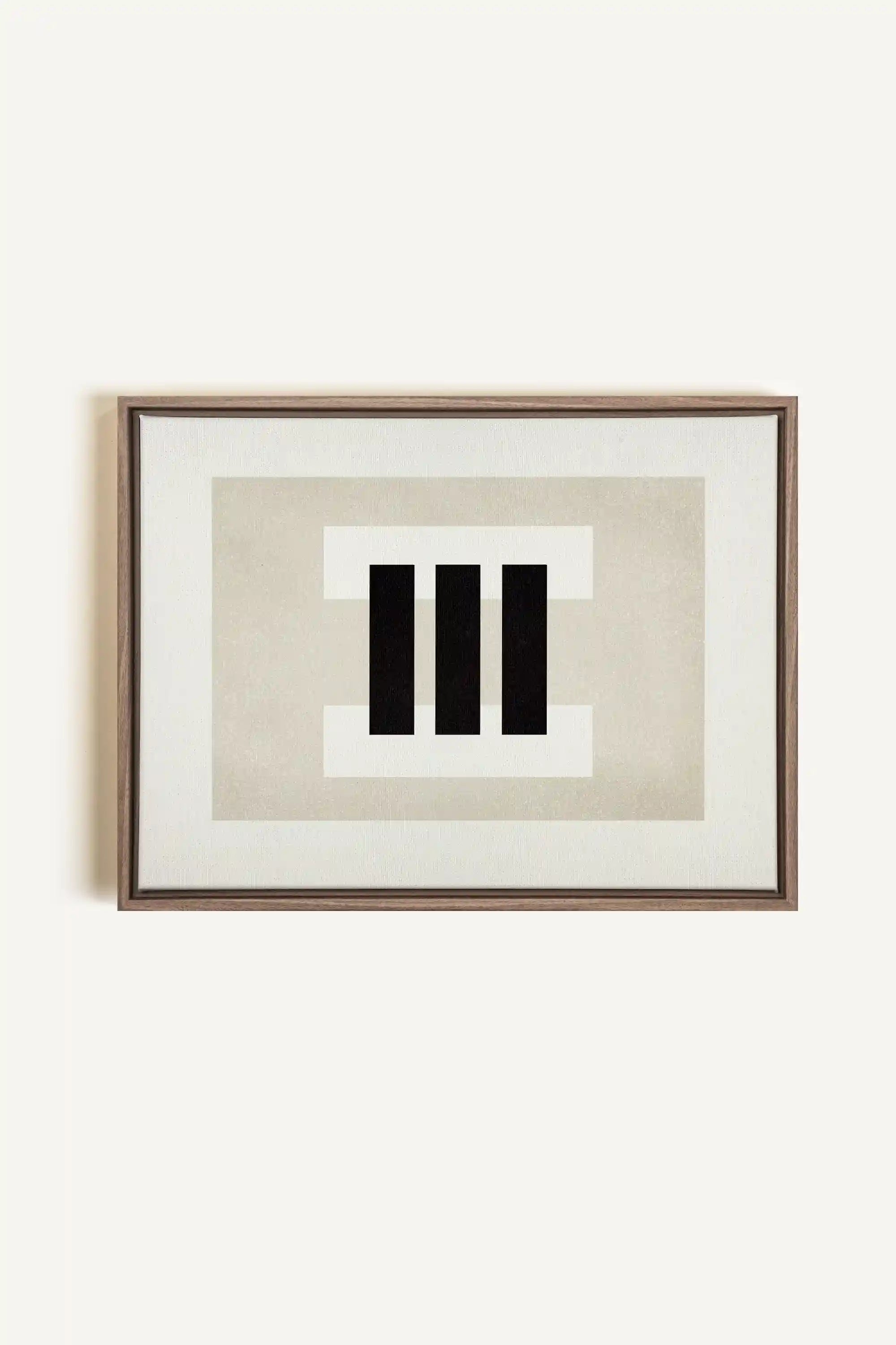 LINEWORK, Oeuvre sur toile étirée, encadré Brun Chêne