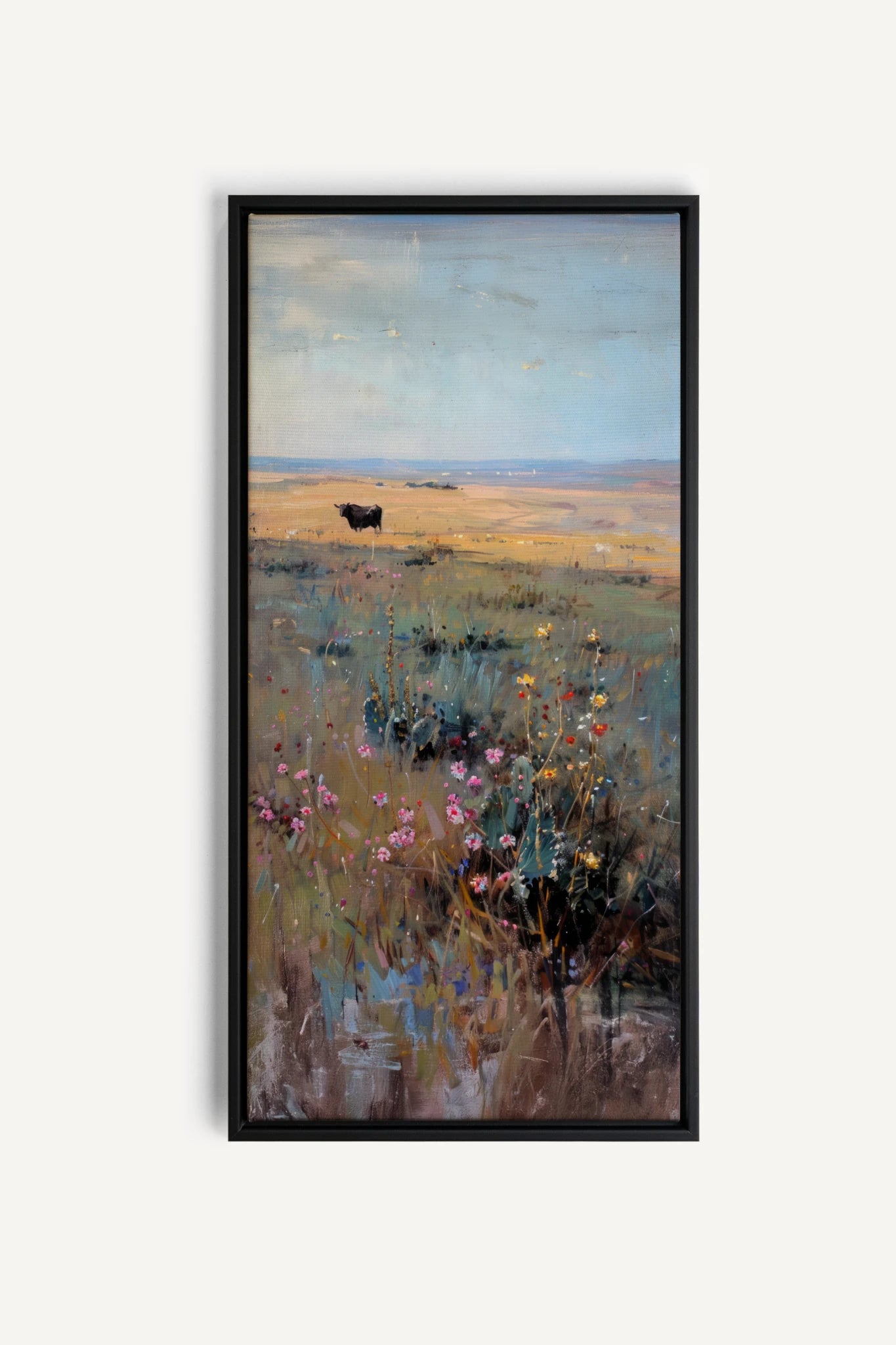 PRAIRIE DAYDREAM, Work on stretched canvas, framed Black