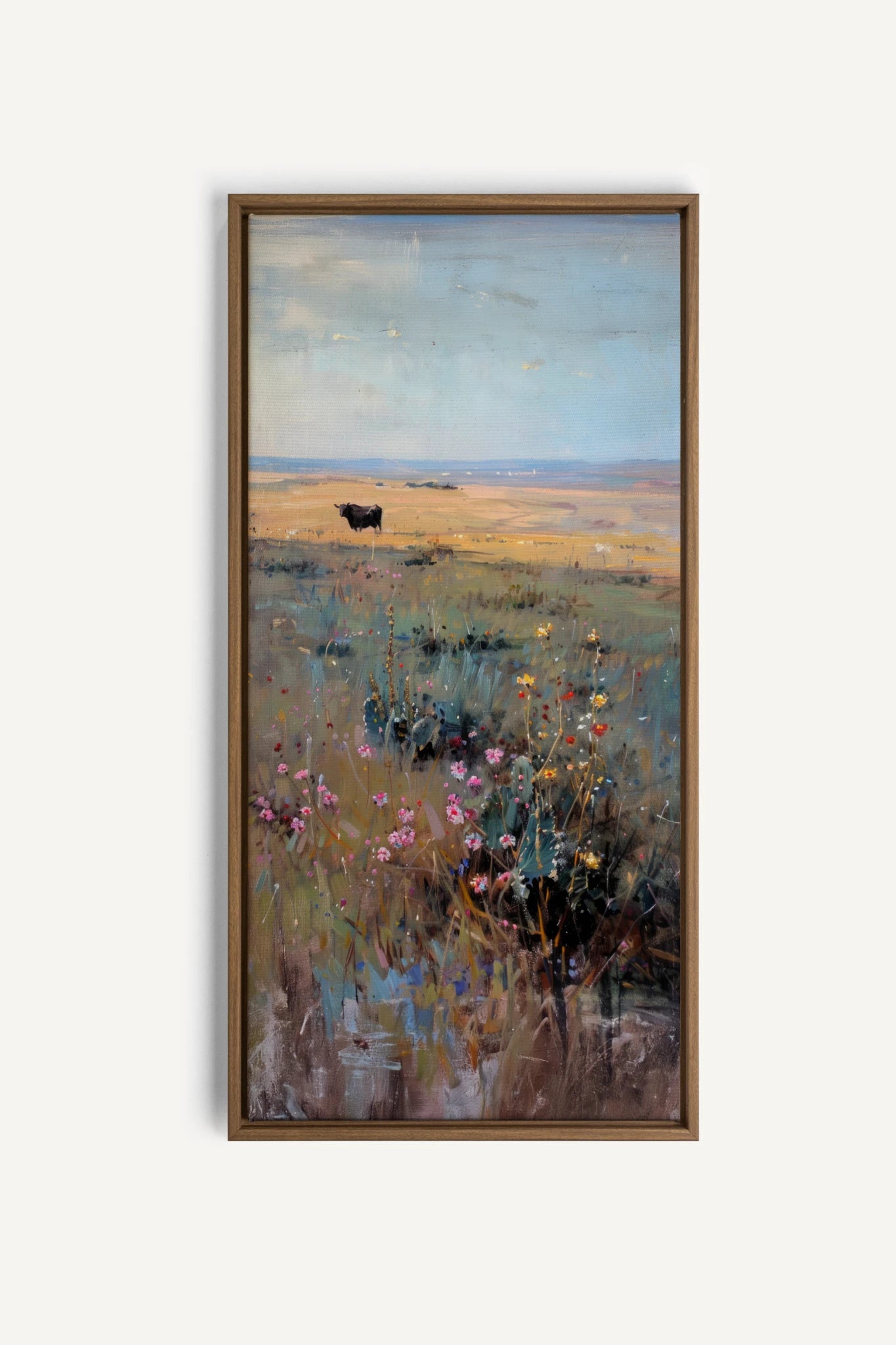 PRAIRIE DAYDREAM, Work on stretched canvas, framed Oak Brown