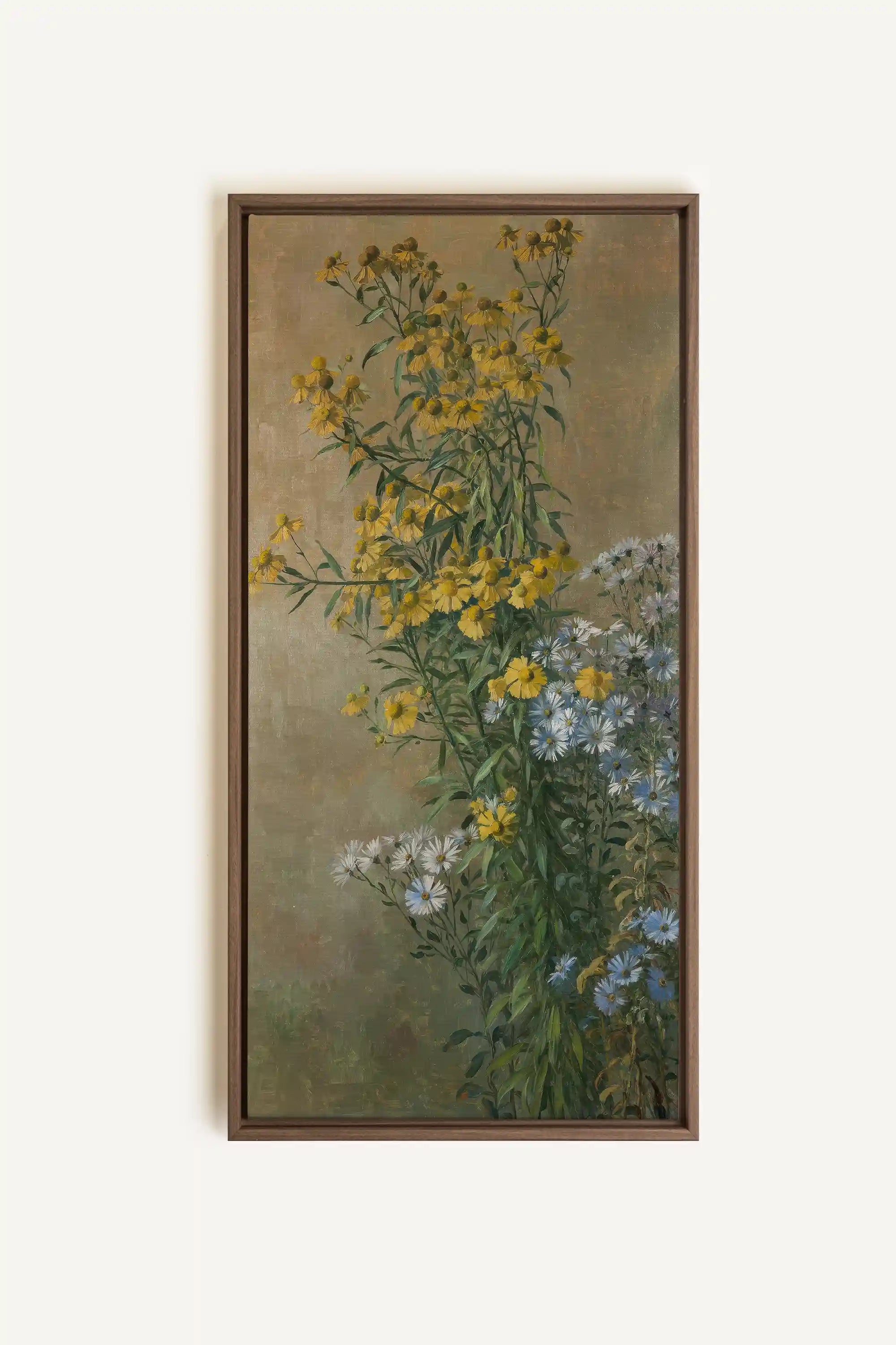 OR DES CHAMPS, Oeuvre sur toile étirée, encadré Brun Chêne