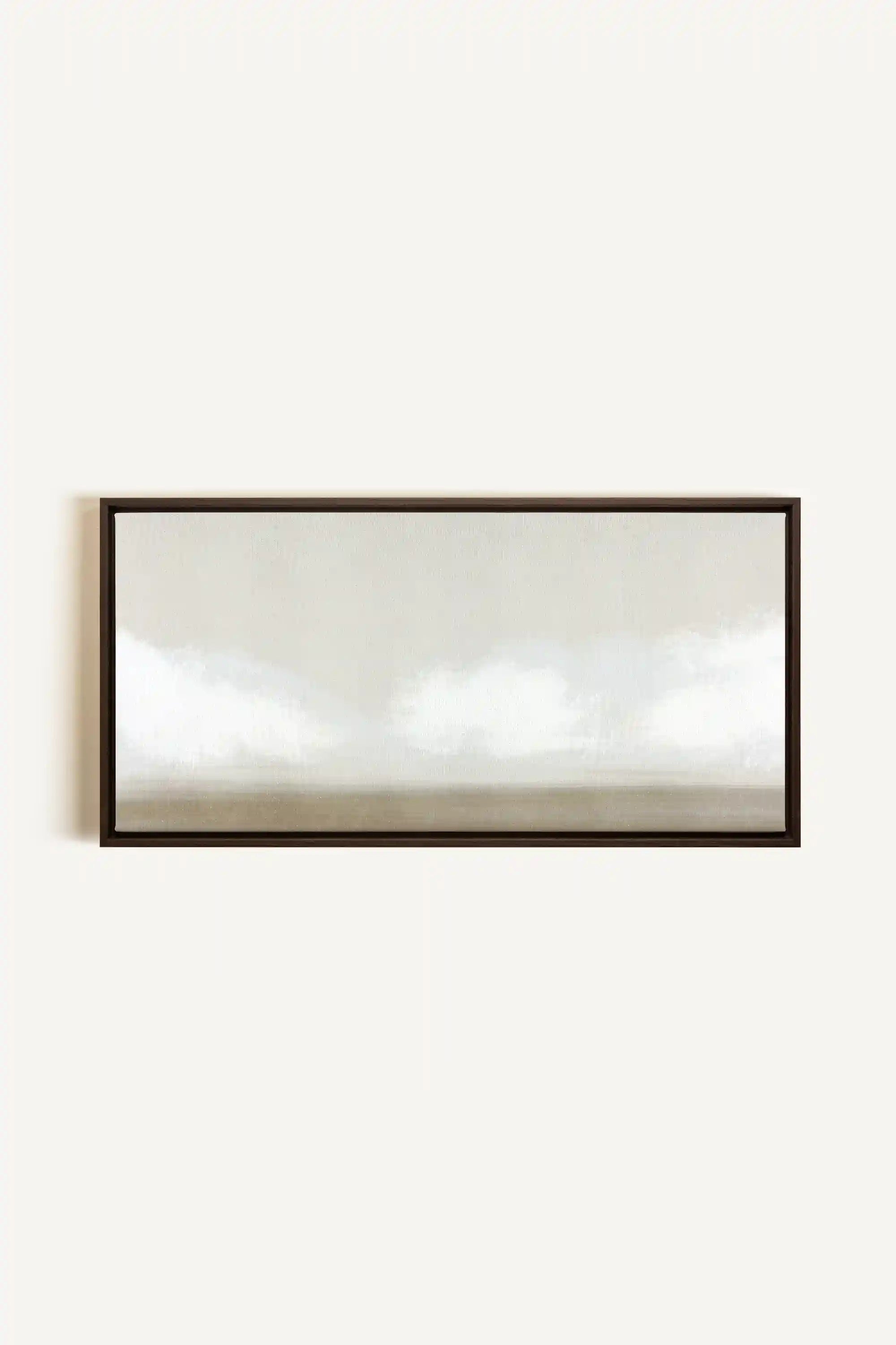 OPEN SKY, Oeuvre sur toile étirée, encadré Brun Noyer