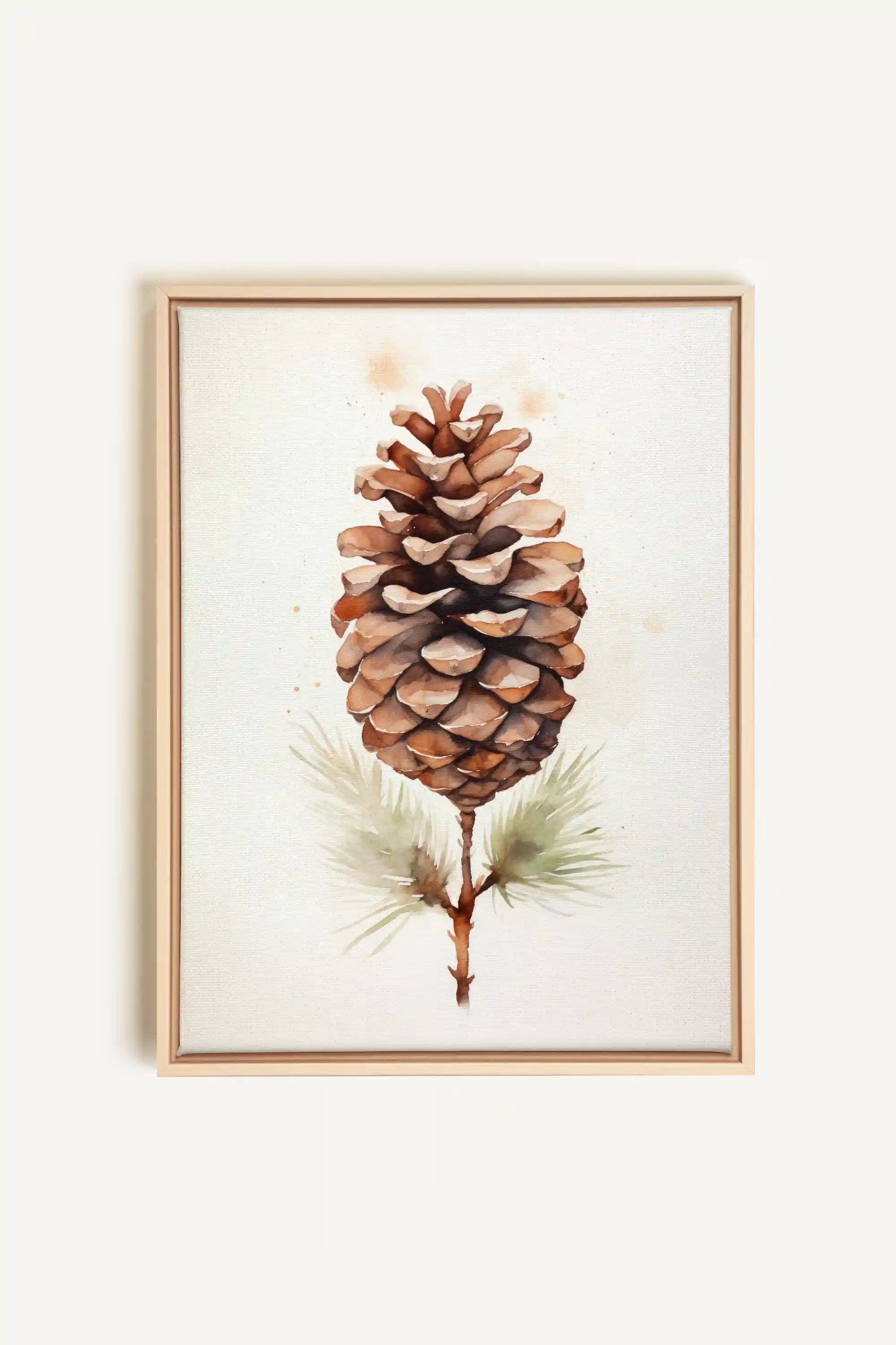 Pine haven, Artwork on stretched canvas, framed Natural Light