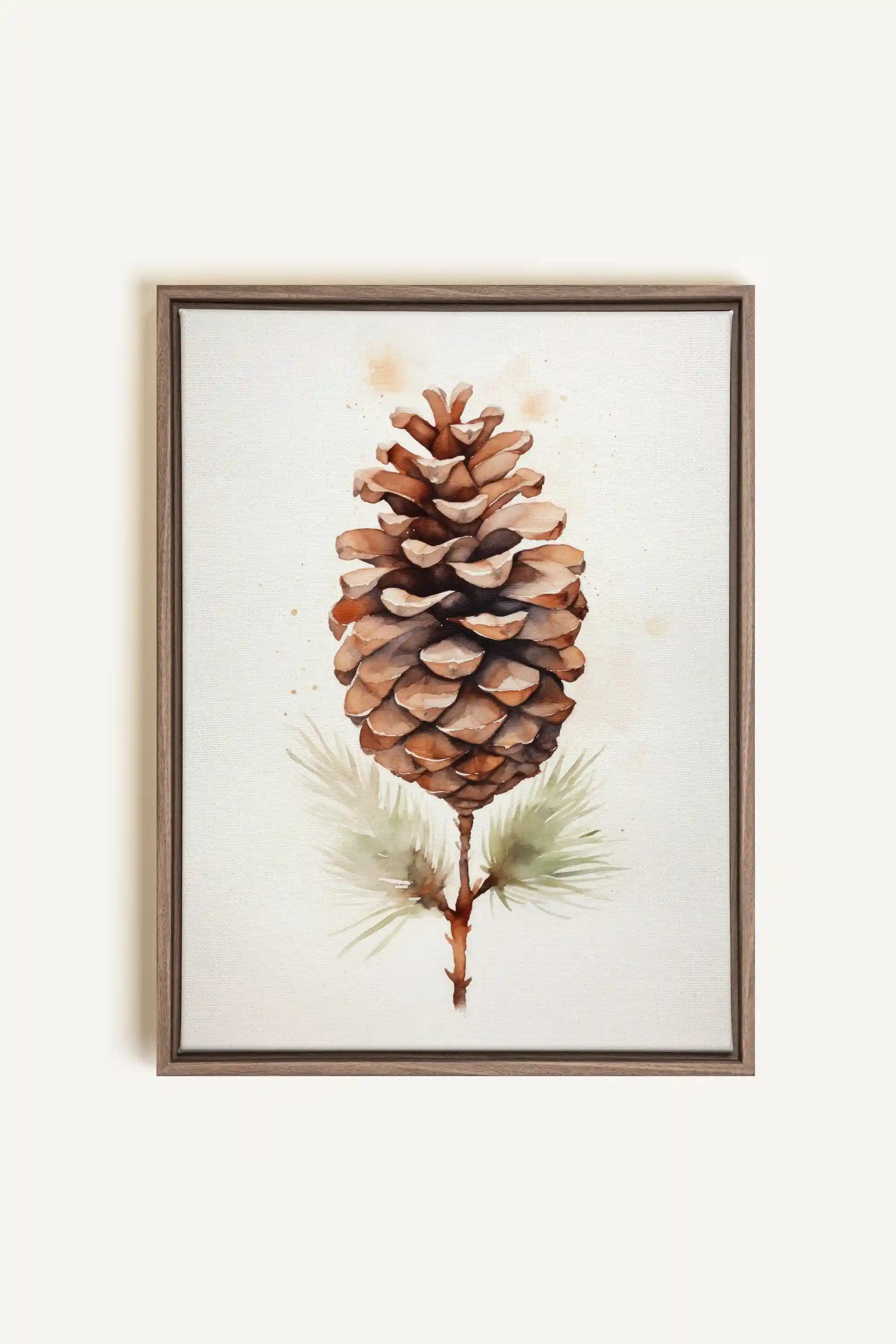 Pine haven, Artwork on stretched canvas, framed in Brown Oak