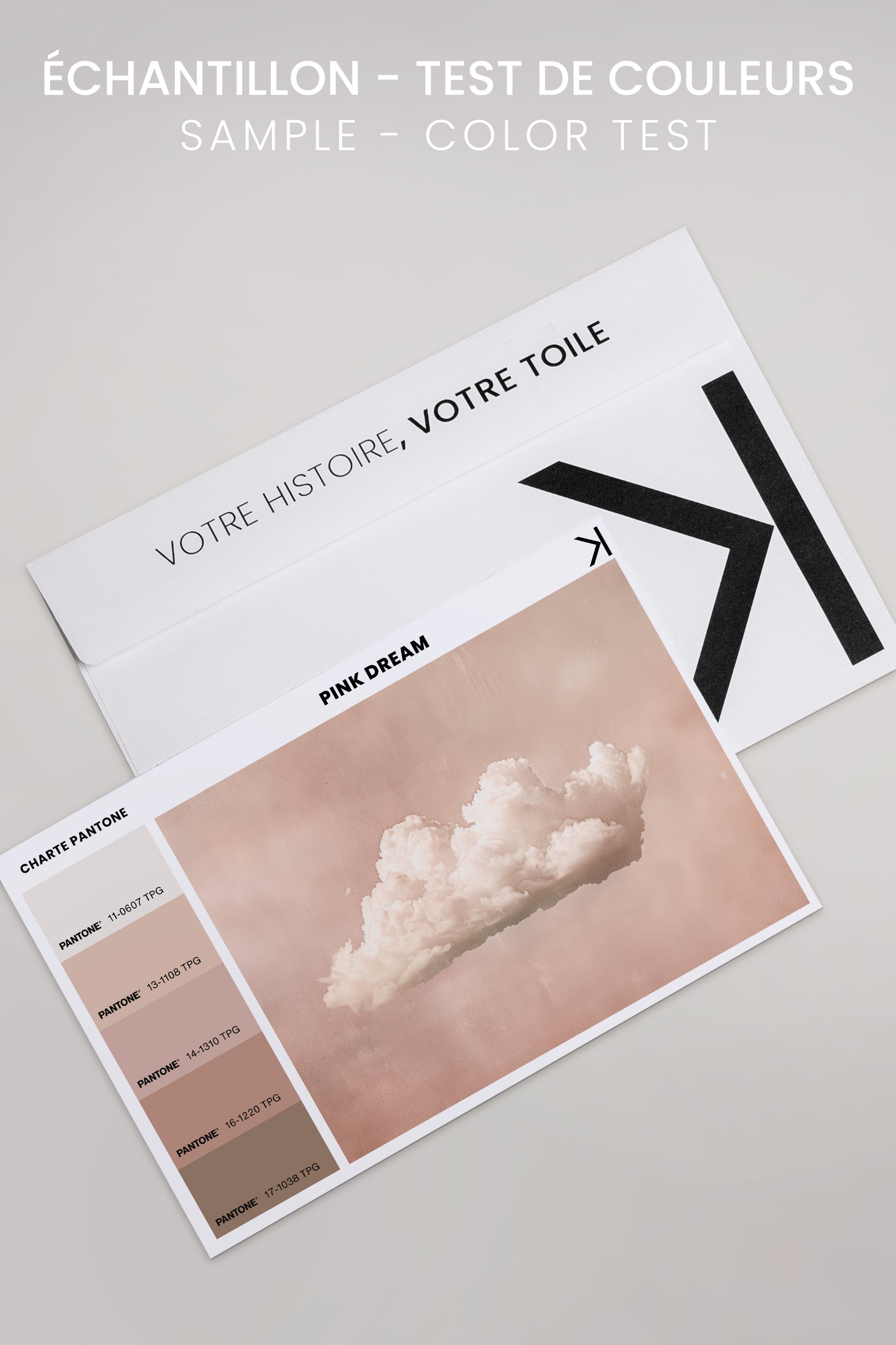 OLEKA CANVAS - PINK DREAM, Oeuvre sur toile étirée, encadré Blanc