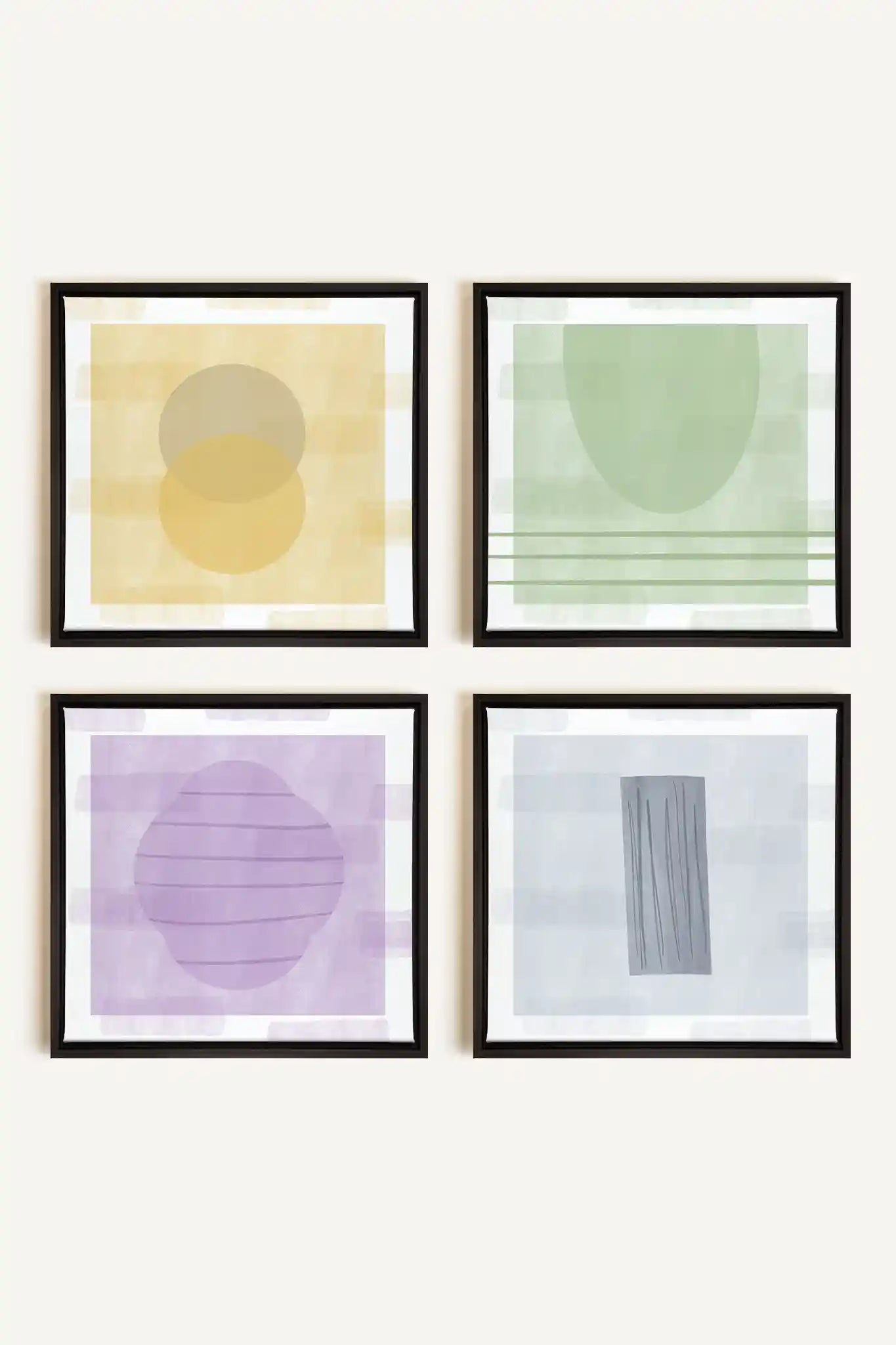 QUATUOR PASTEL, Set (4+), Black frame