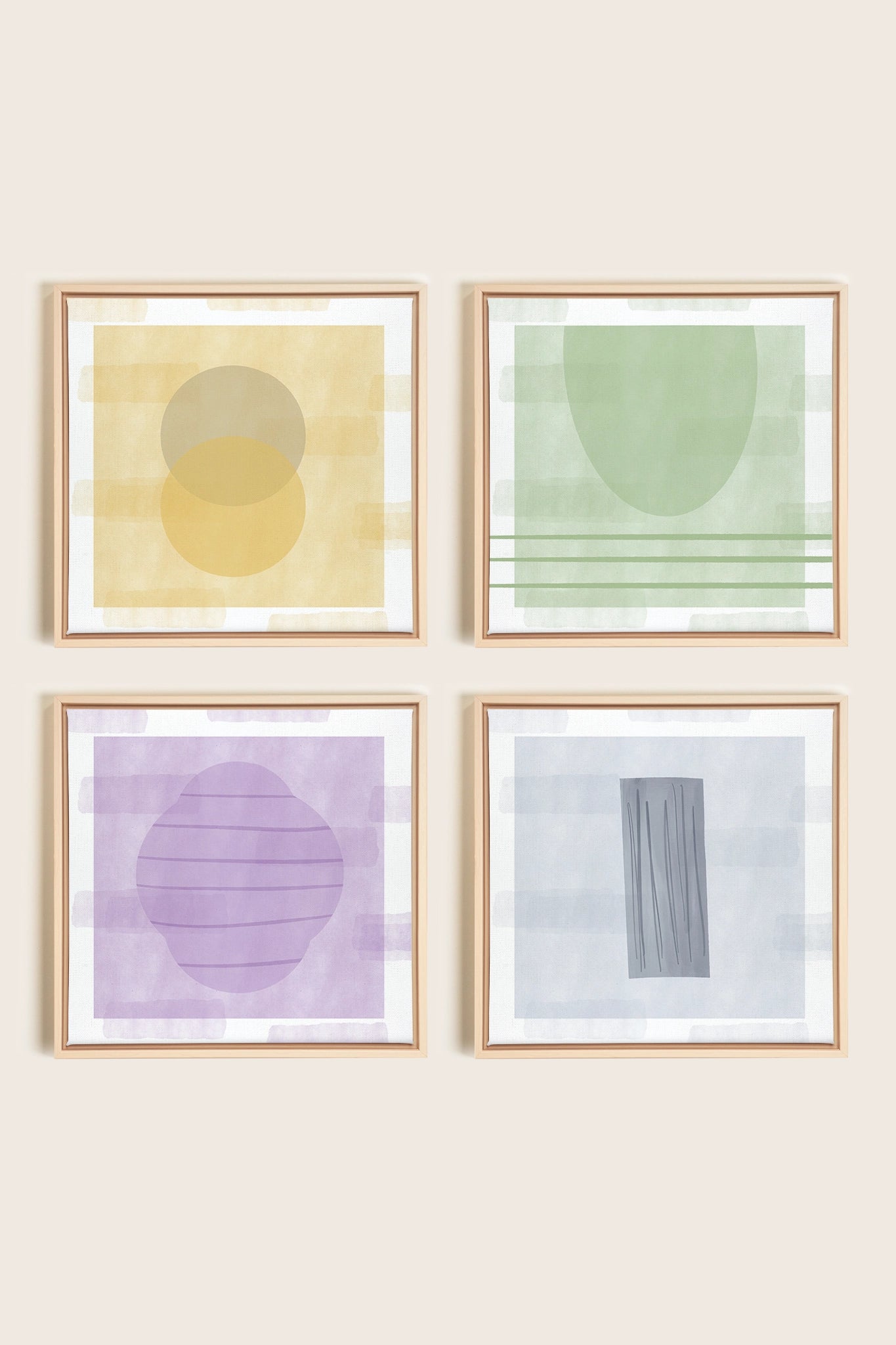 QUATUOR PASTEL,Ensemble (4+), encadré Naturel Clair