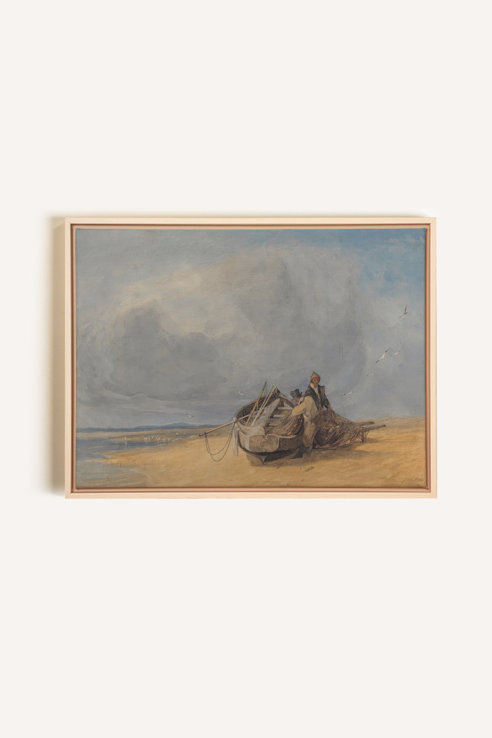 SALT AND SKY, Artwork on stretched canvas, framed Natural Light