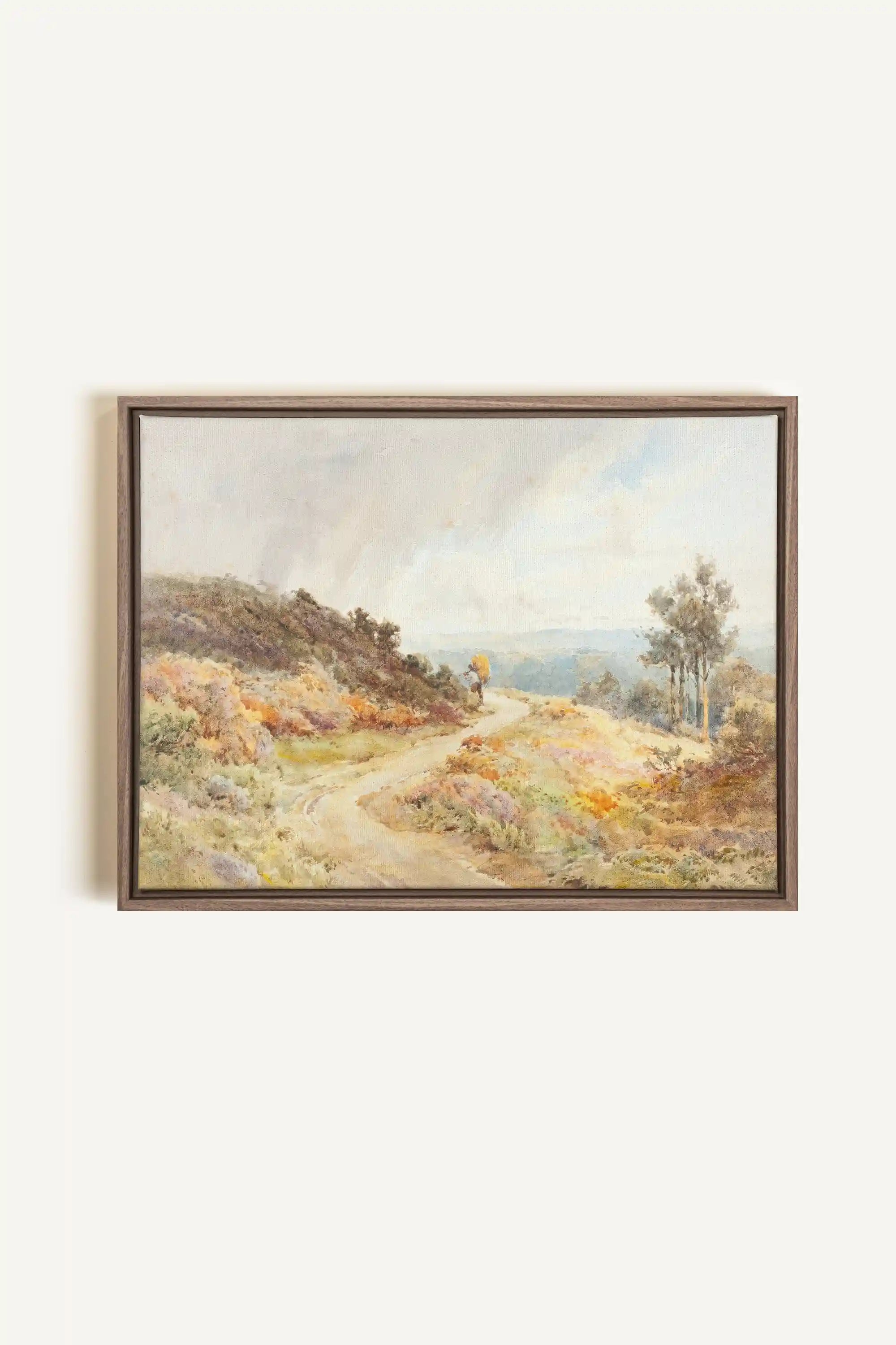 BLACK THREADS, Oeuvre sur toile étirée, encadré Brun Noyer