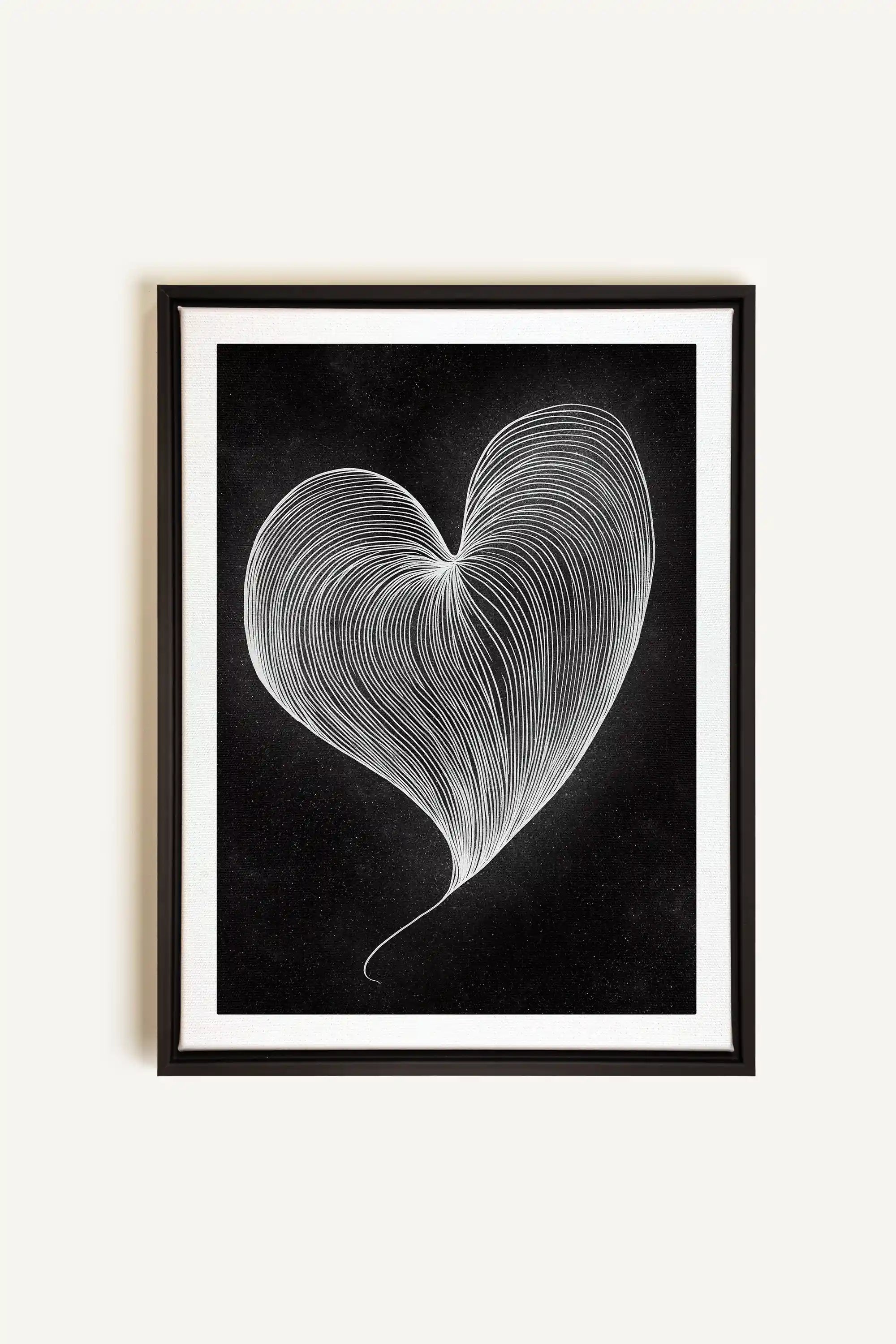 SILENT PULSE, Oeuvre sur toile étirée, encadré Noir