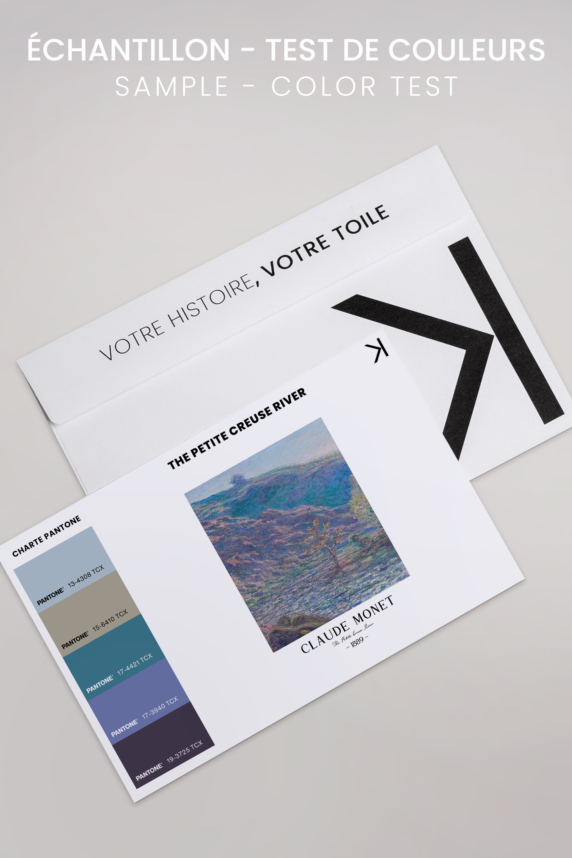 OLEKA CANVAS - THE PETITE CREUSE RIVER, Oeuvre sur toile étirée, encadré Naturel Clair