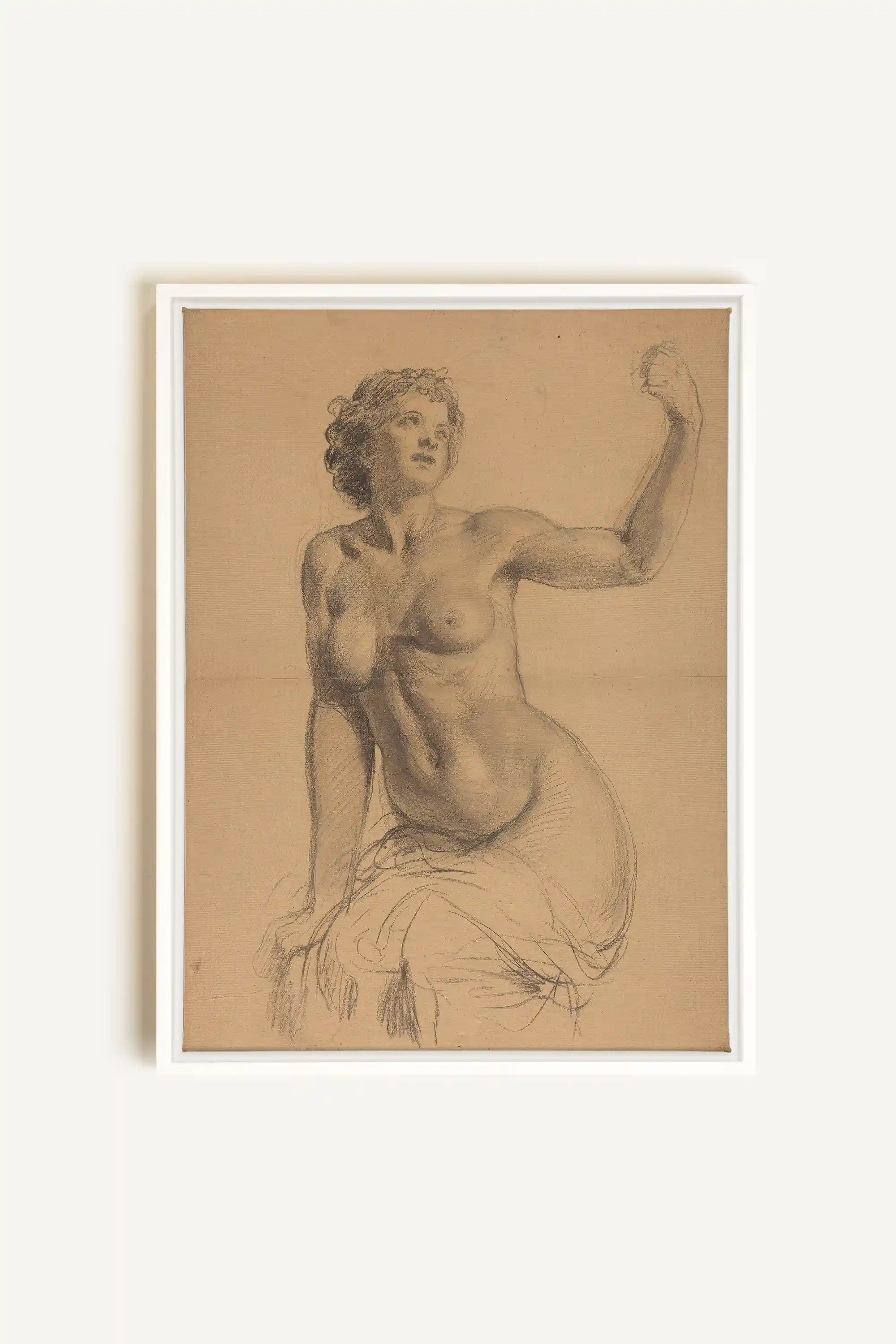 TIMELESS MUSE, Artwork on stretched canvas, framed in white