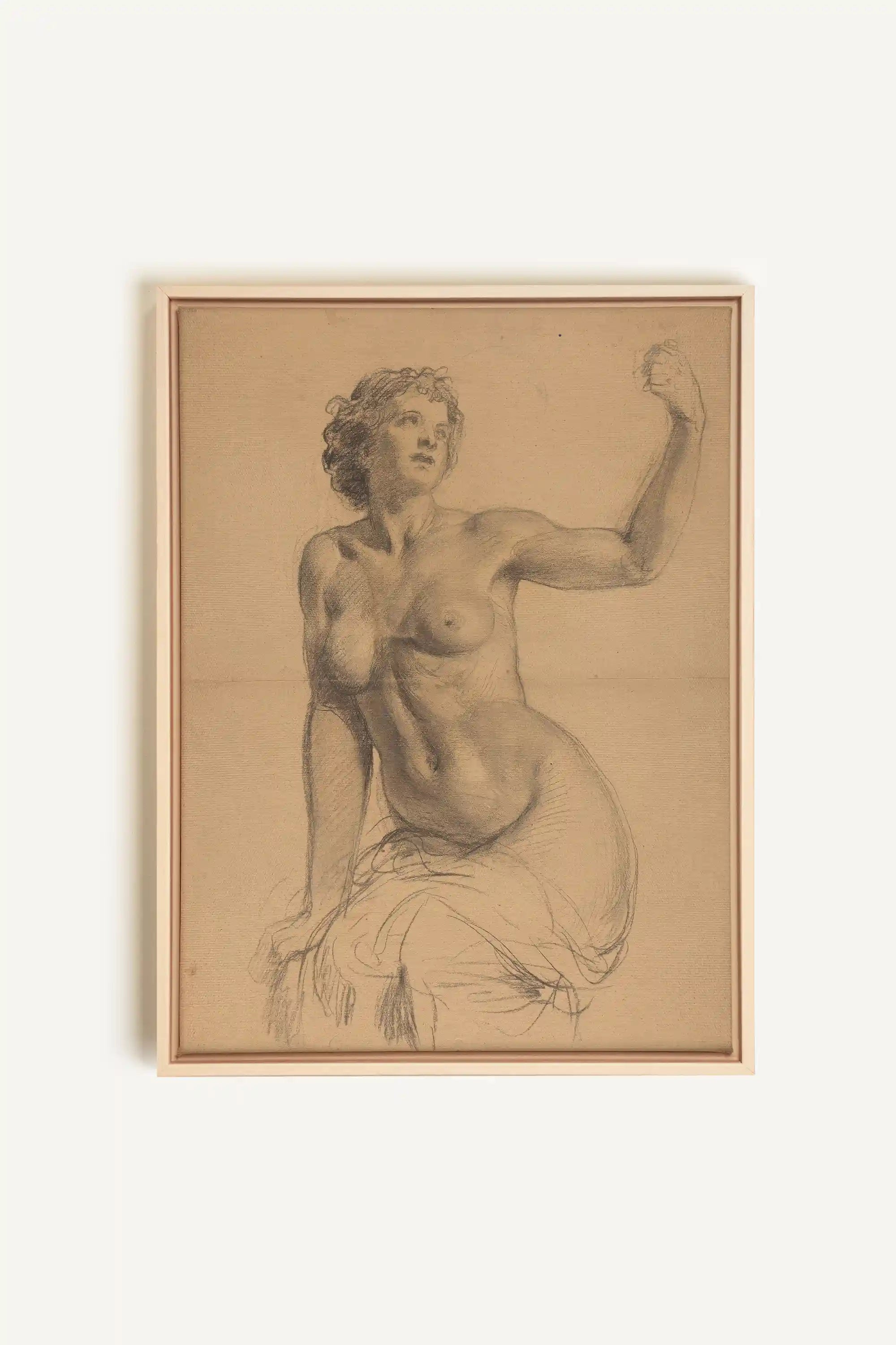 TIMELESS MUSE, Artwork on stretched canvas, framed Natural Light